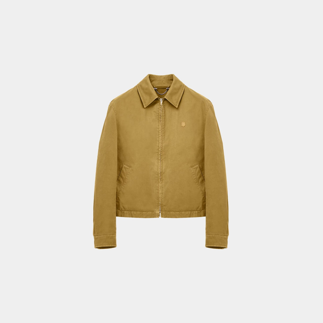 Alexander McQueen Embroidered Skull Blouson in Sand, Front