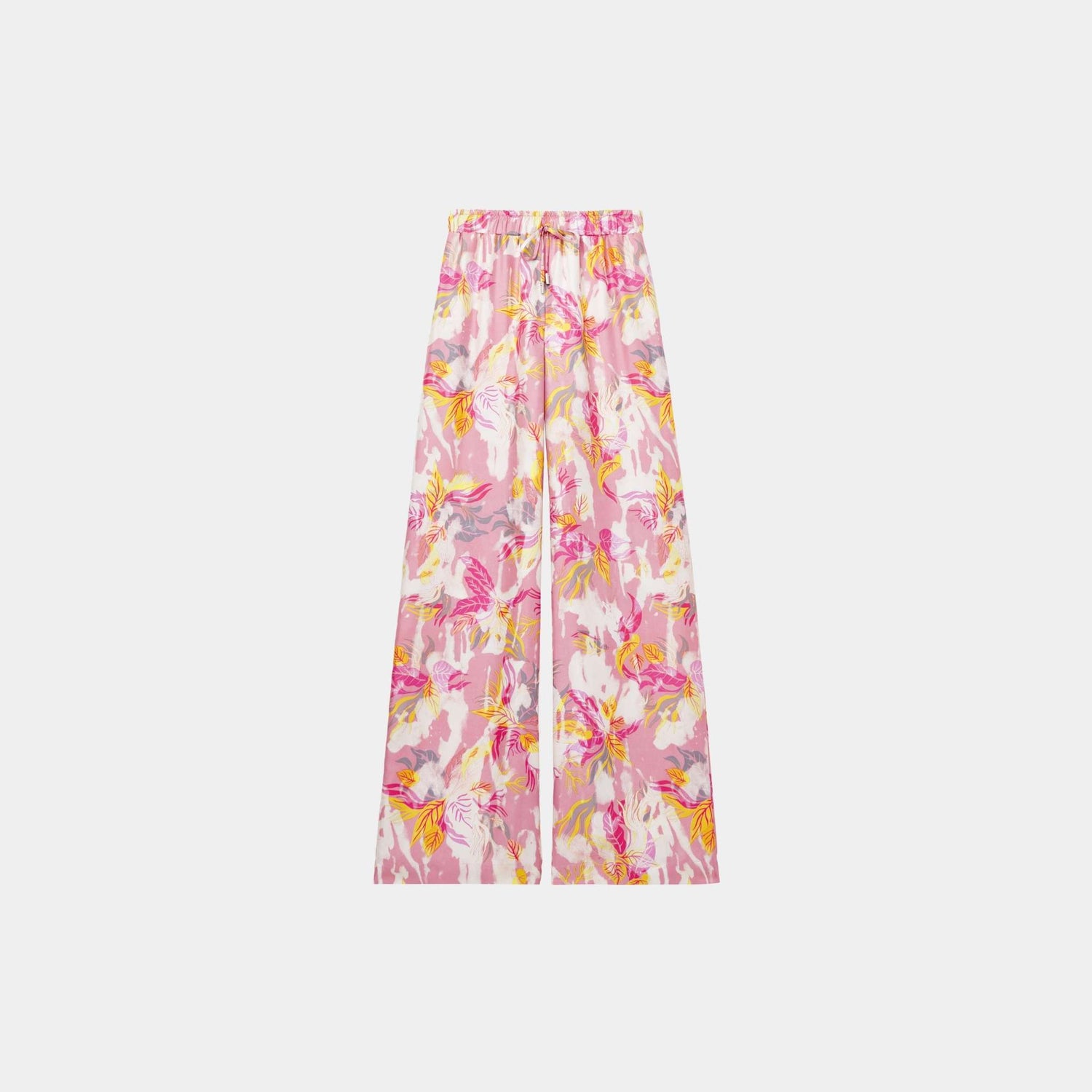 Alexander Mcqueen Floral Pyjama Trousers in Pale Pink, Front