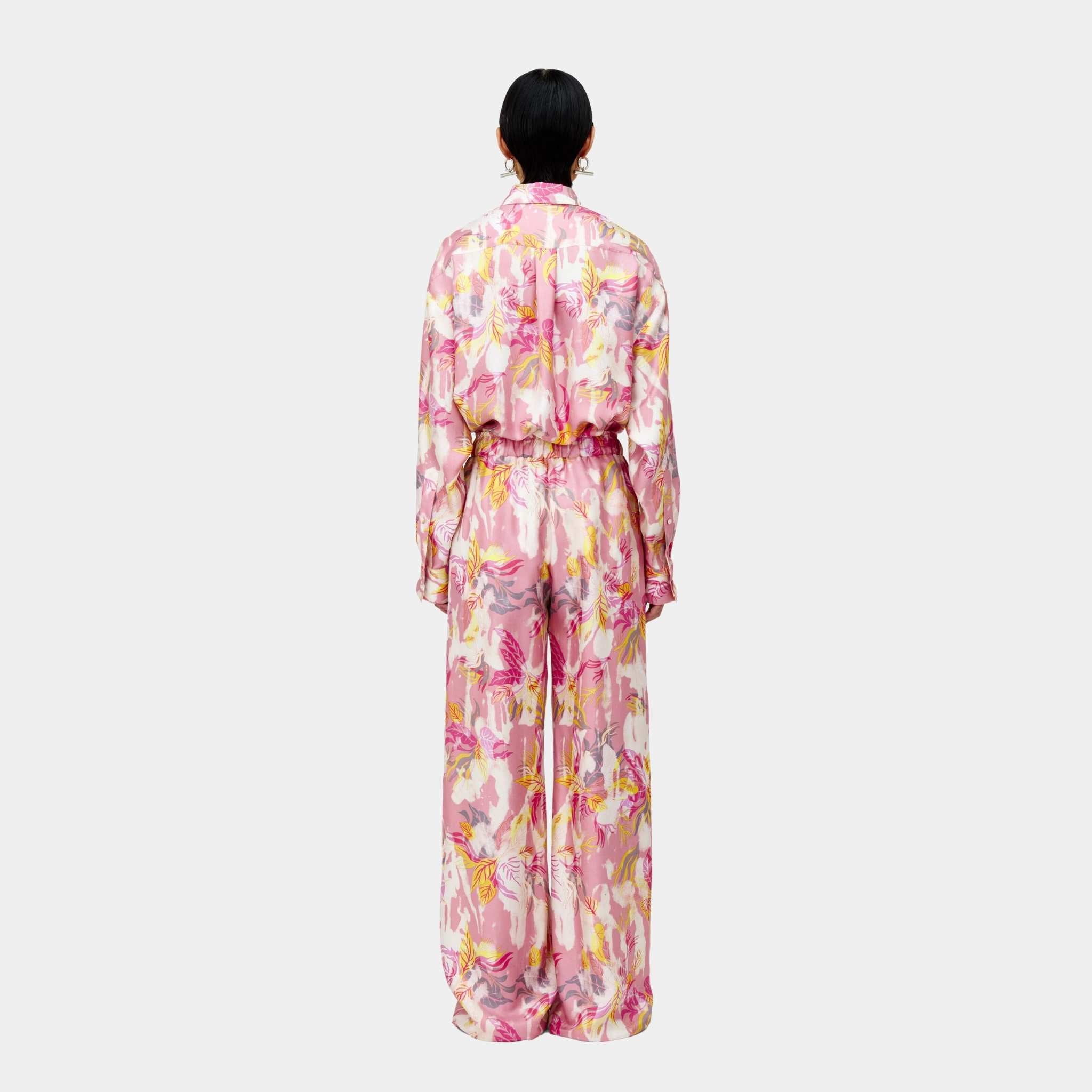 Alexander Mcqueen Floral Pyjama Trousers in Pale Pink, Model