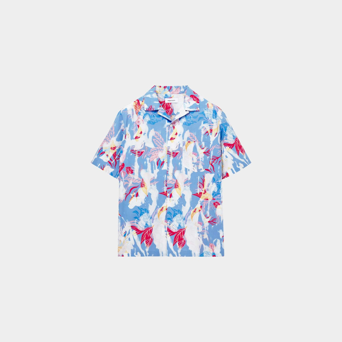 Alexander McQueen Hawaiian Floral Shirt in Pale Blue, Front