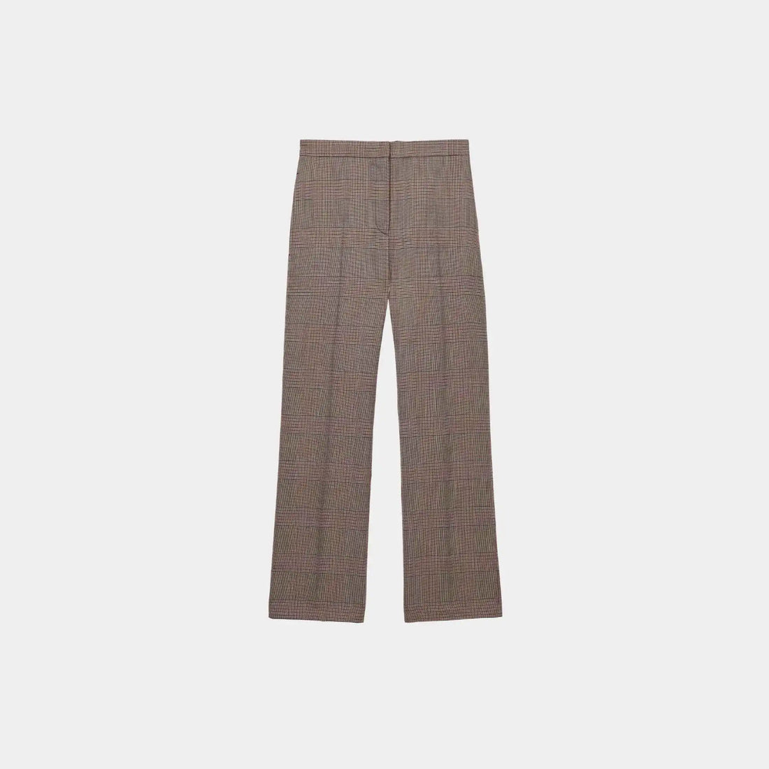 Alexander Mcqueen Heitage Check Kickback Trousers Ivory Black Tobacco, Front