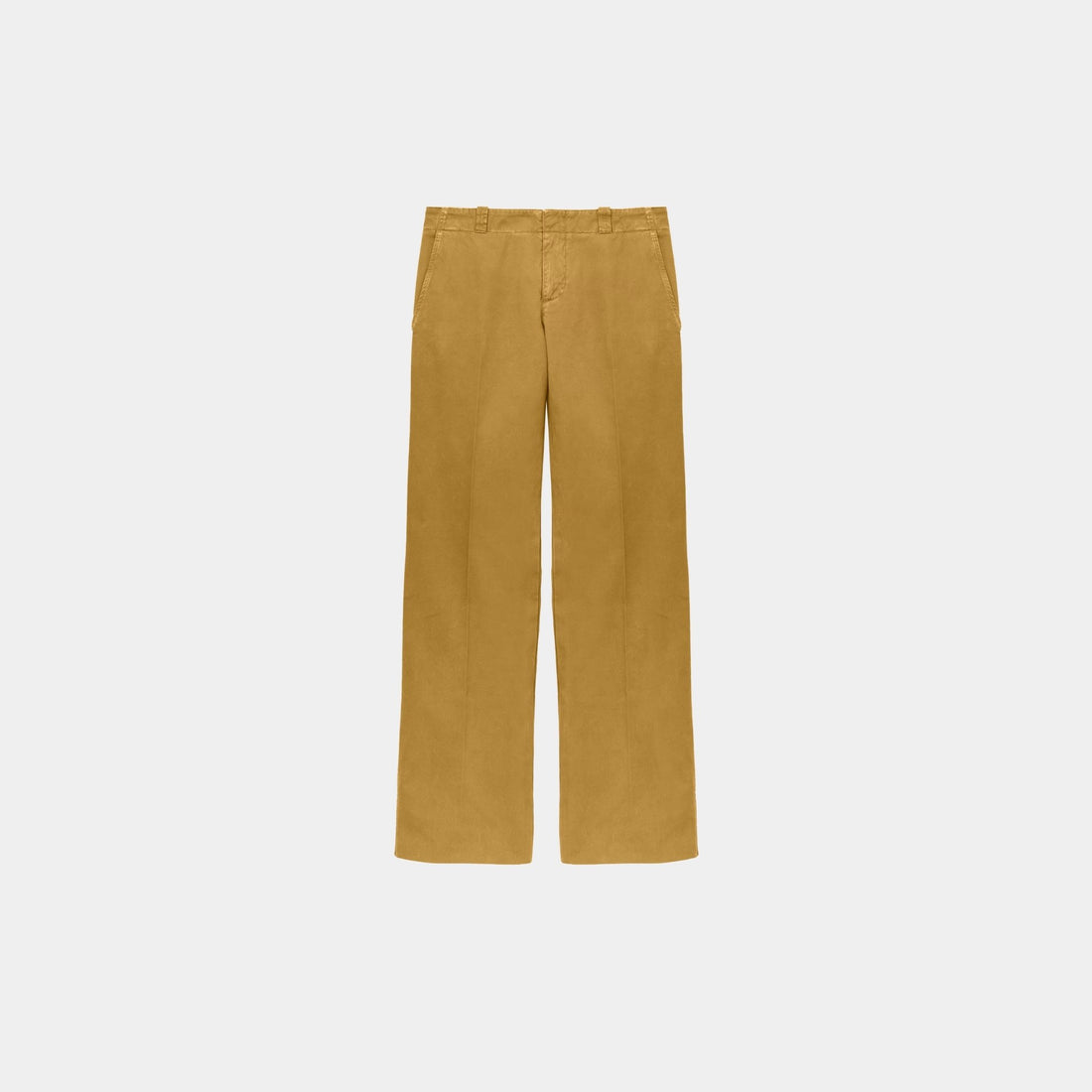 Alexander McQueen Low-Waisted Chino Trousers in Sand, Front