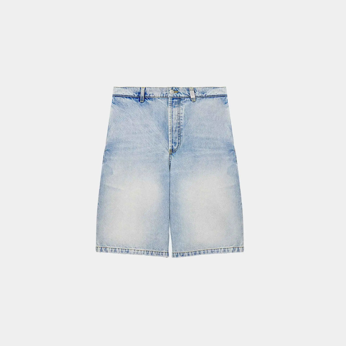 Alexander Mcqueen Stonewashed Denim Shorts, Front