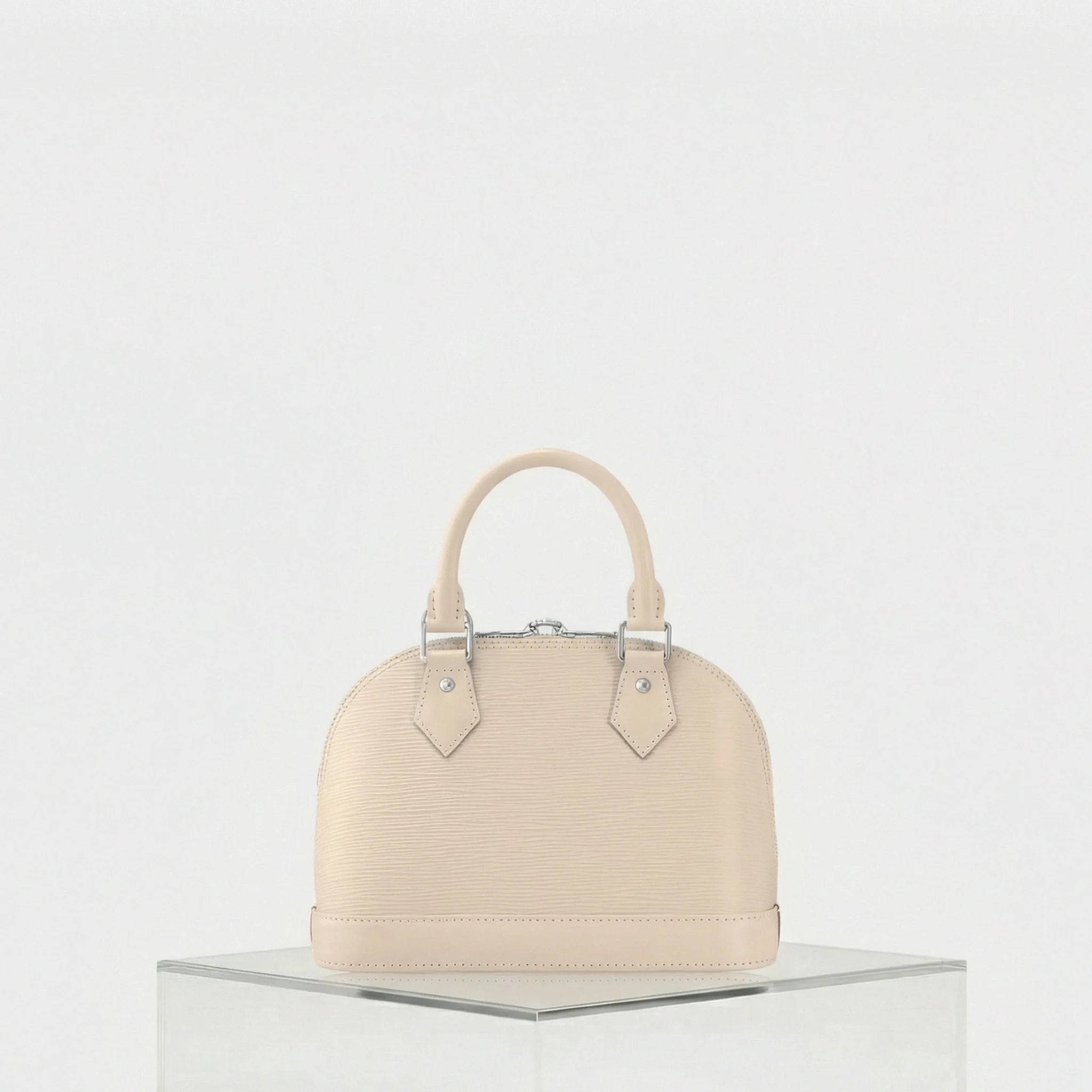 Louis Vuitton Alma BB Epi Leather Handbag Jacquard Strap, Back