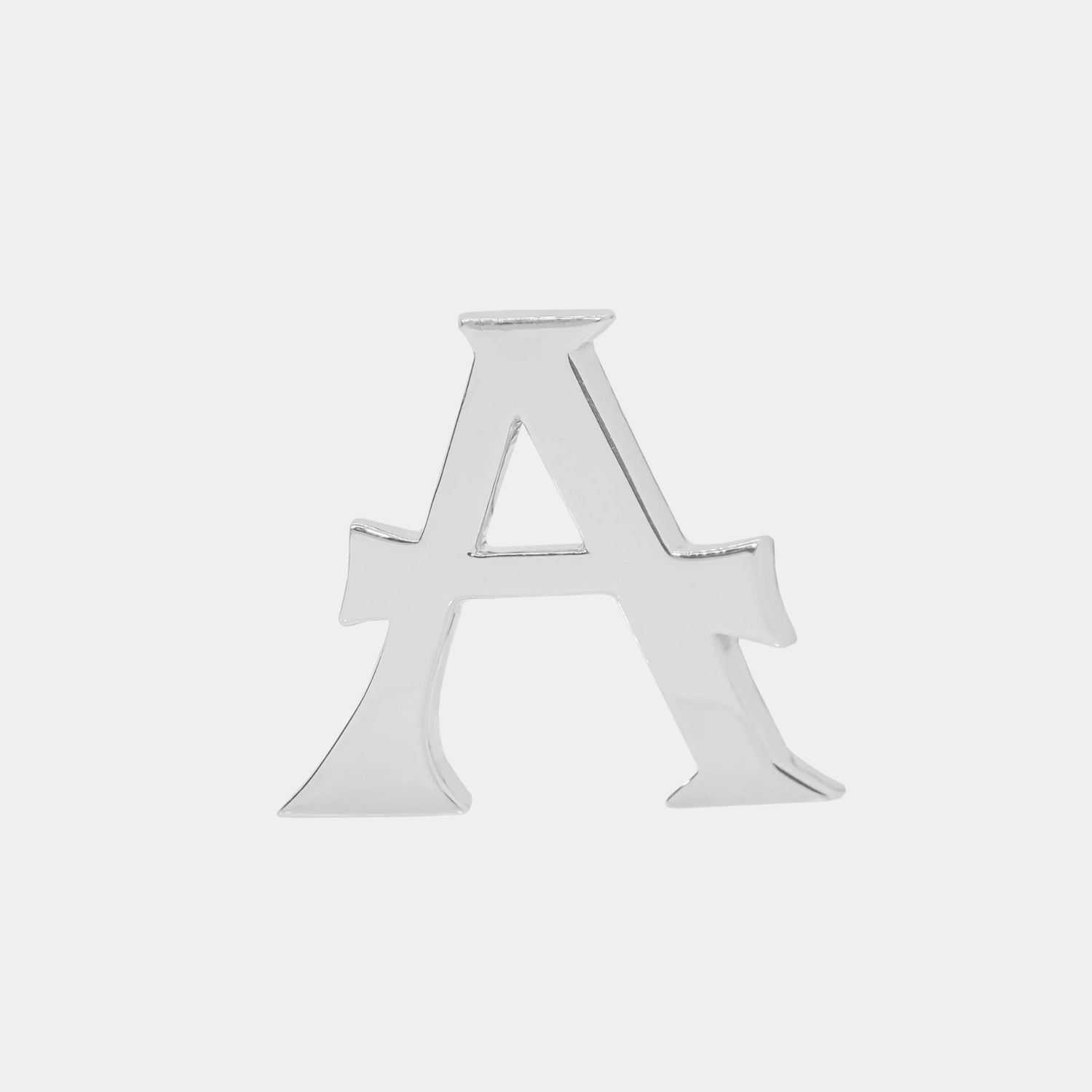 Ashna Mehta Alphabet Bag Bijoux Plain 18K White Gold, Letter A