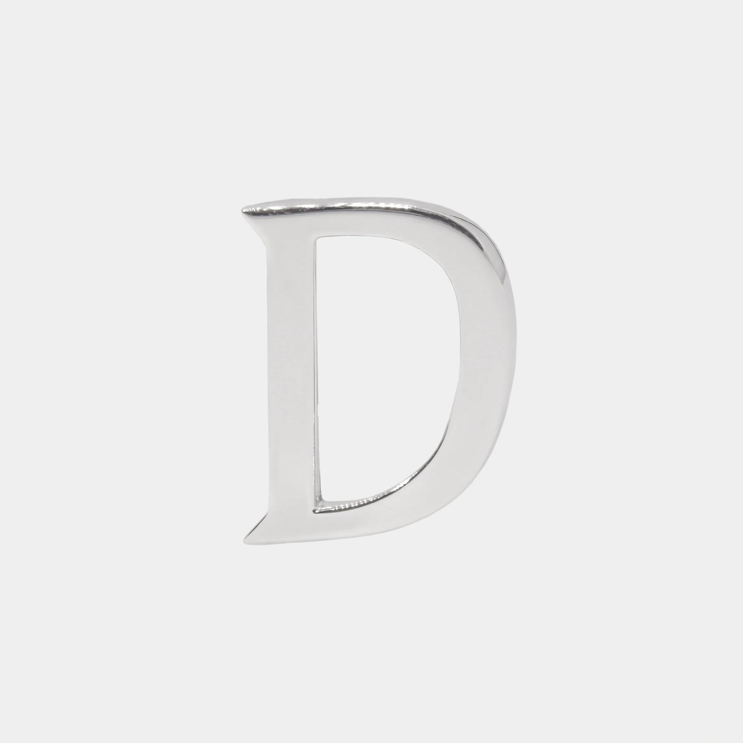 Ashna Mehta Alphabet Bag Bijoux Plain 18K White Gold, Letter D