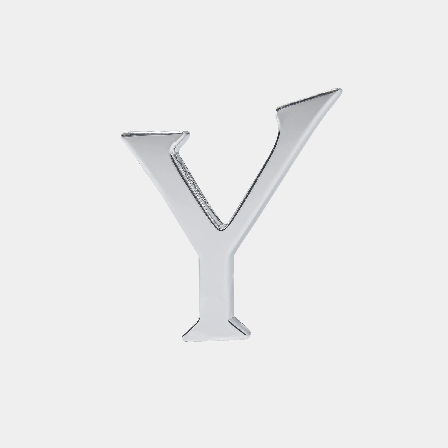 Ashna Mehta Alphabet Bag Bijoux Plain 18K White Gold, Letter Y