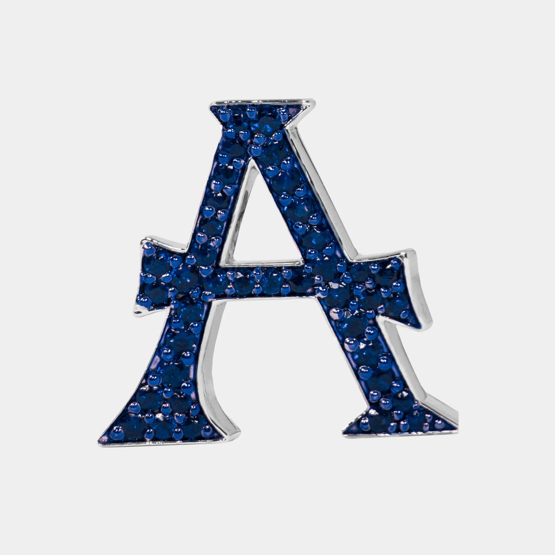 Ashna Mehta Alphabet Customized Bag Bijoux with Blue Sapphire, Letter A