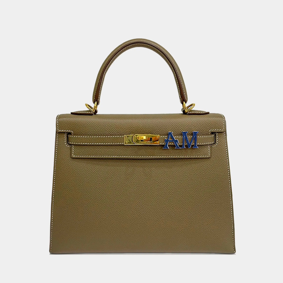 Ashna Mehta Alphabet Customized Bag Bijoux with Blue Sapphire