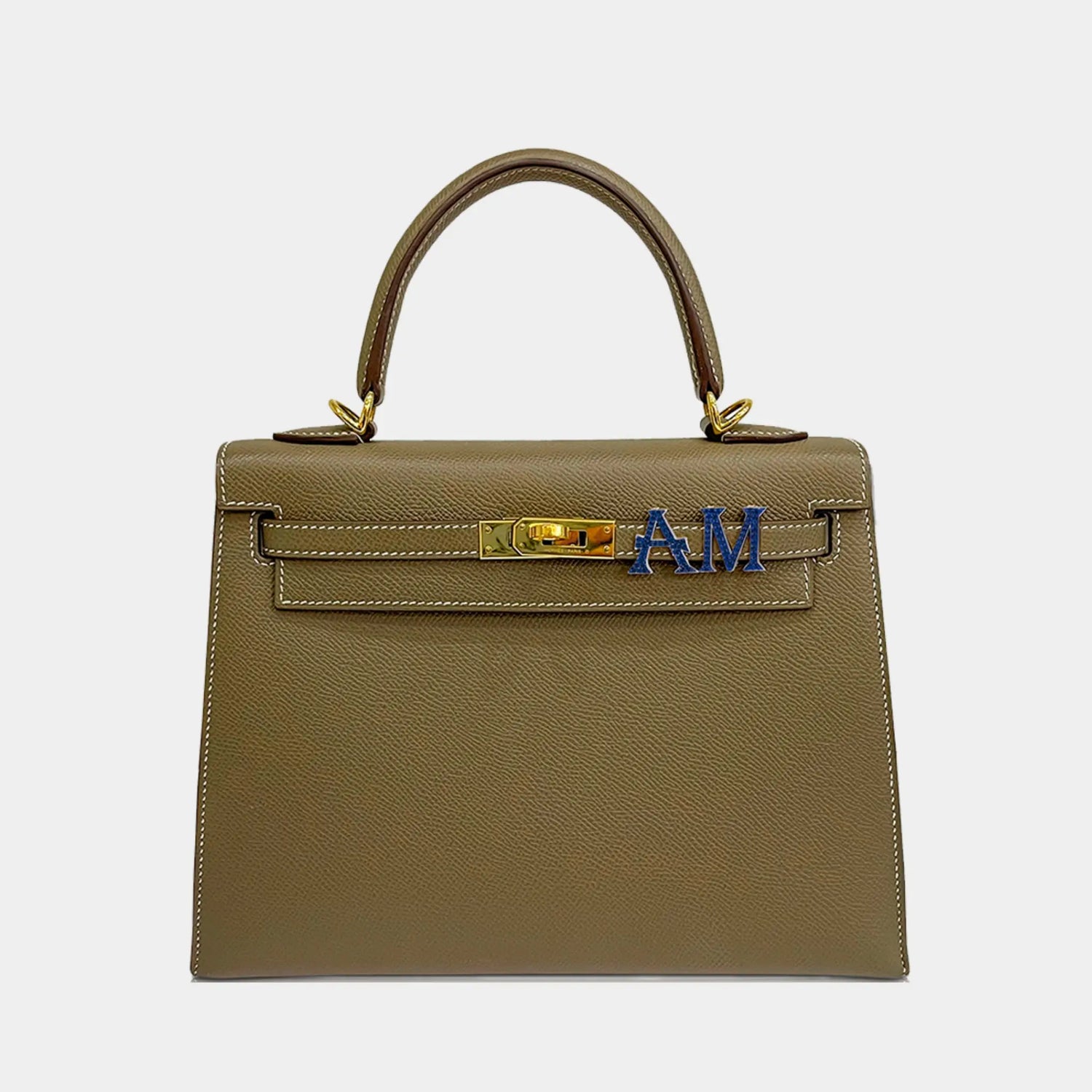 Ashna Mehta Alphabet Customized Bag Bijoux with Blue Sapphire