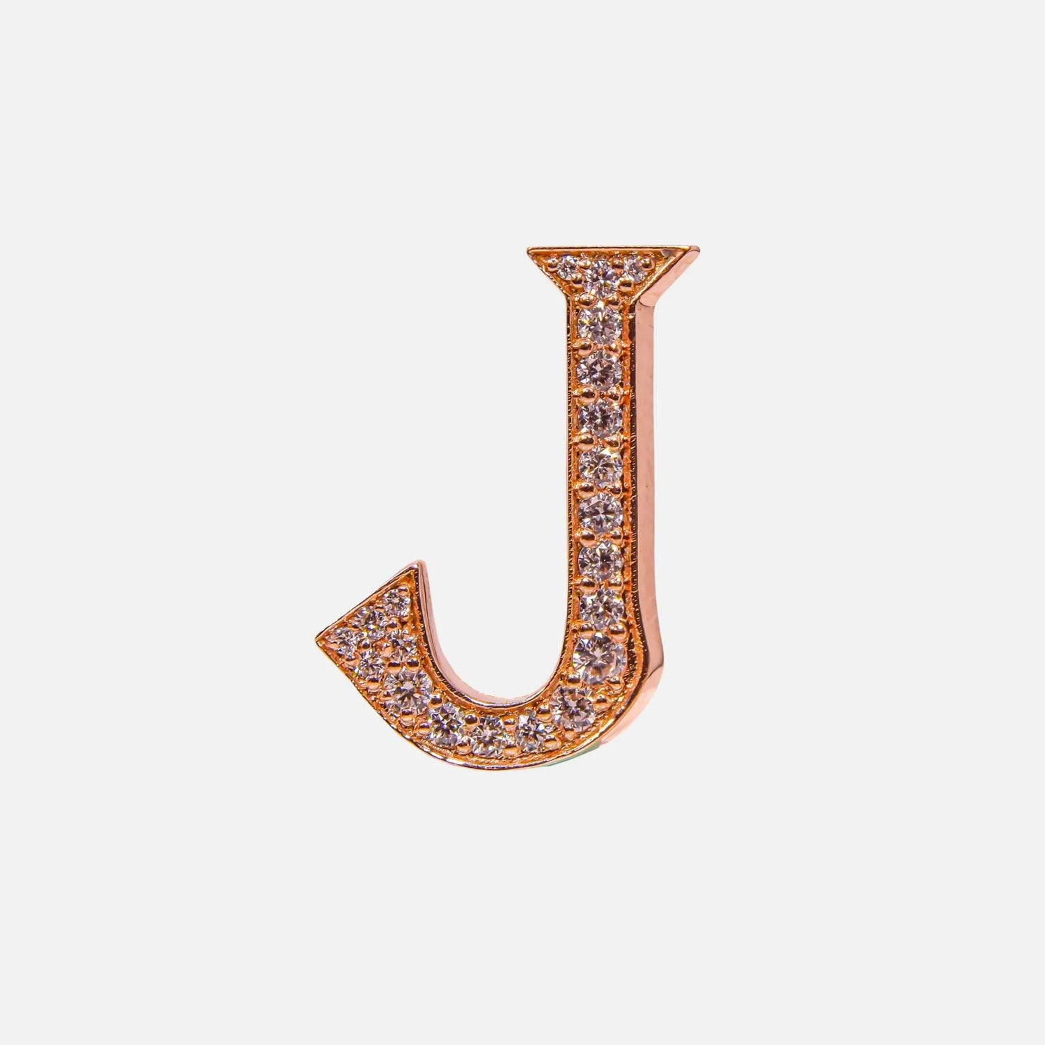 Ashna Mehta Alphabets Bag Bijoux with Natural Diamonds in Rose Gold, J