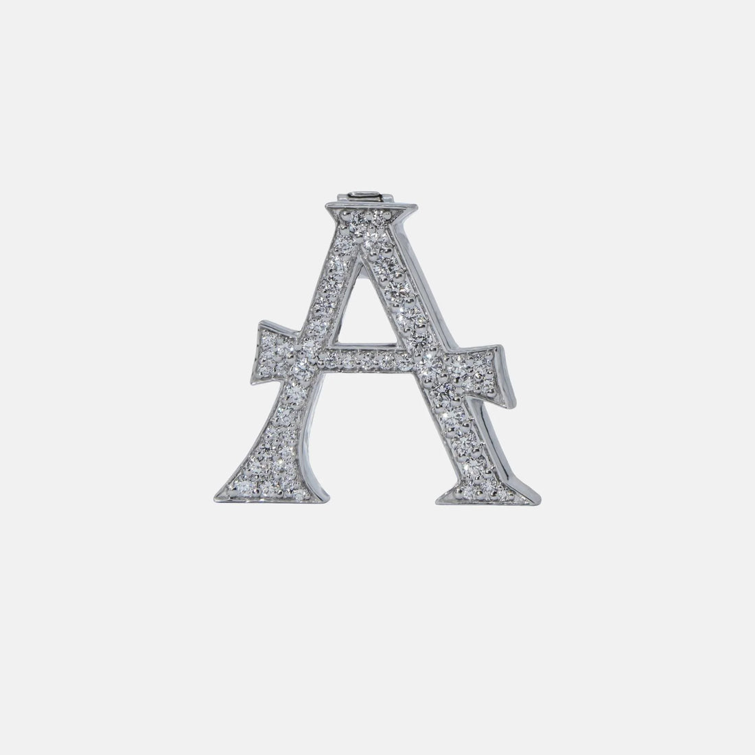 Ashna Mehta Alphabets Bag Bijoux with Natural Diamonds in White Gold, A