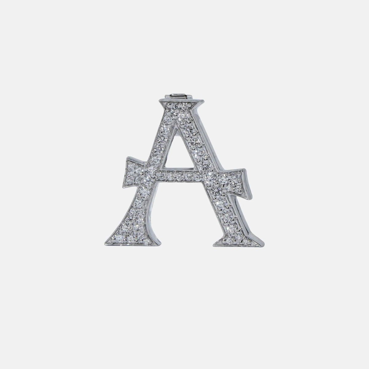 Alphabets Bag Bijoux with Natural Diamonds in White Gold
