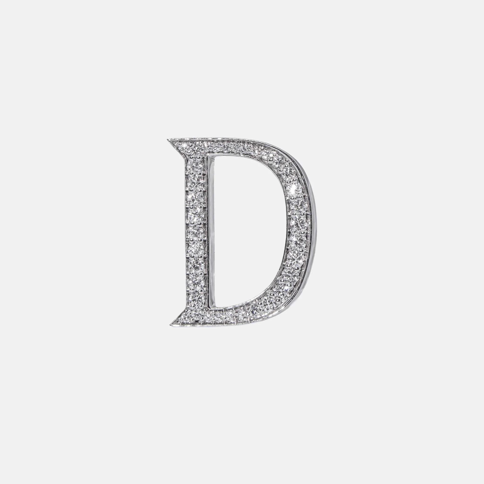 Ashna Mehta Alphabets Bag Bijoux with Natural Diamonds in White Gold, D