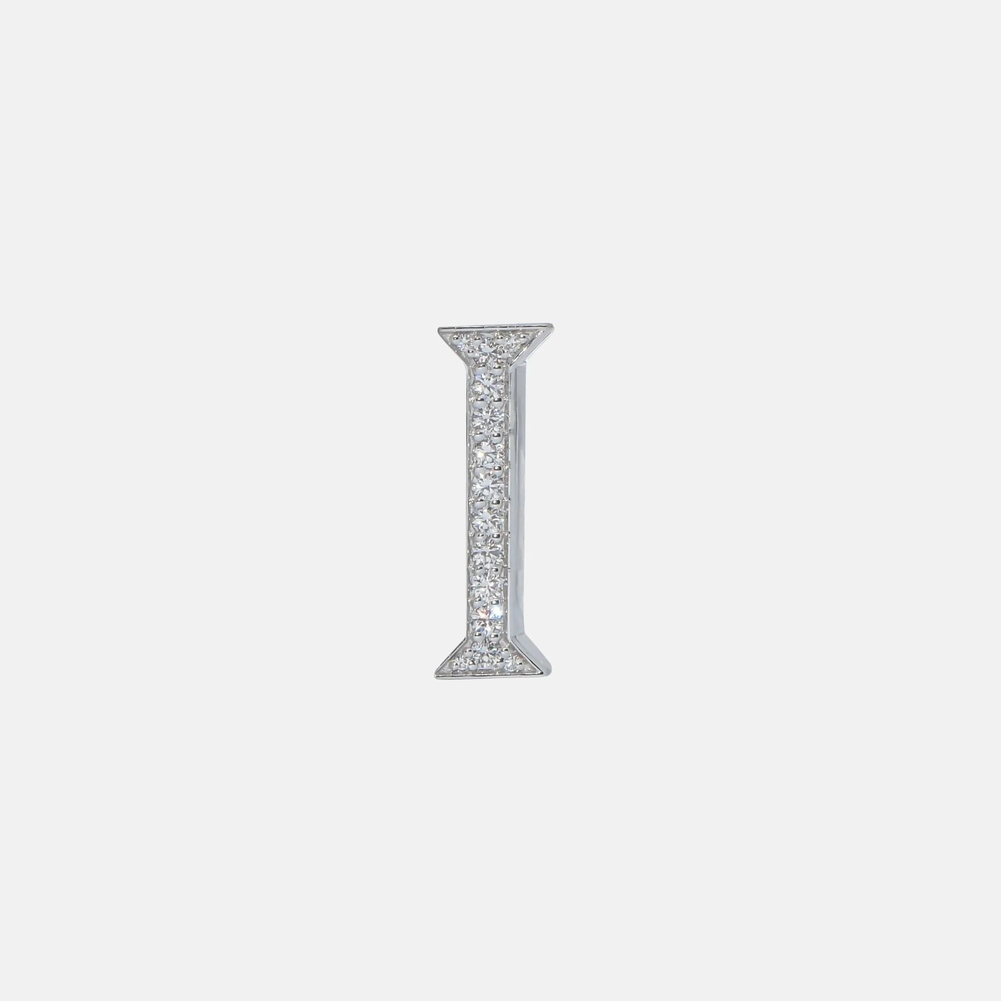 Ashna Mehta Alphabets Bag Bijoux with Natural Diamonds in White Gold, I
