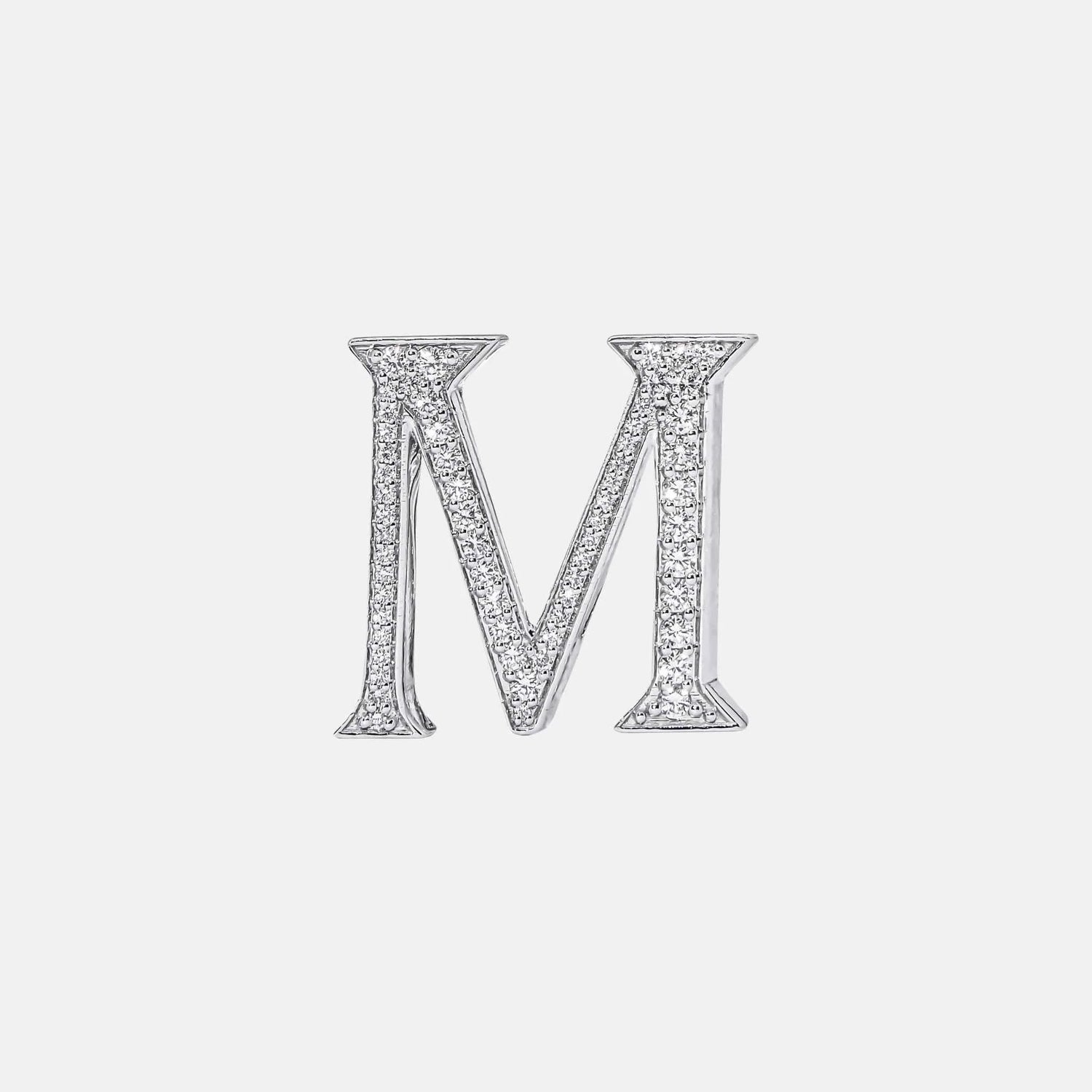 Ashna Mehta Alphabets Bag Bijoux with Natural Diamonds in White Gold, M