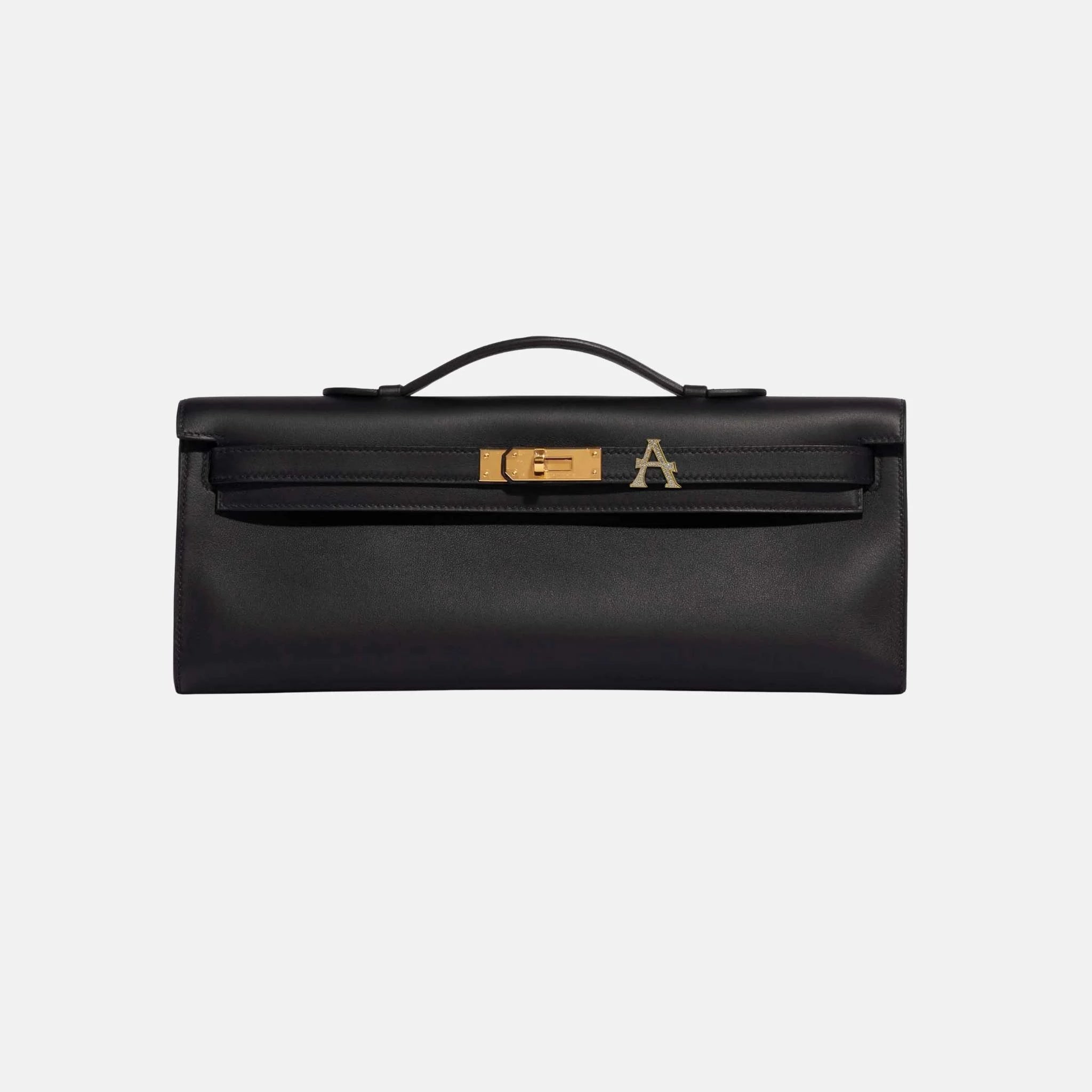 Ashna Mehta Alphabets Bag Bijoux with Natural Diamonds in Yellow Gold, A, Bag