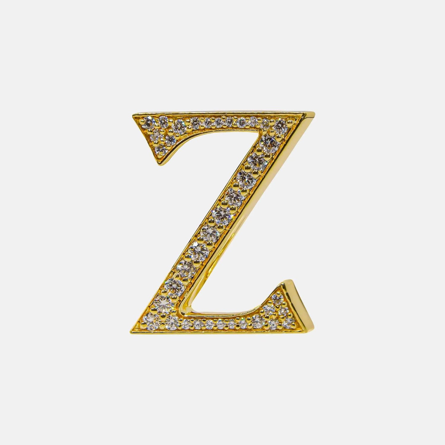 Ashna Mehta Alphabets Bag Bijoux with Natural Diamonds in Yellow Gold, Z