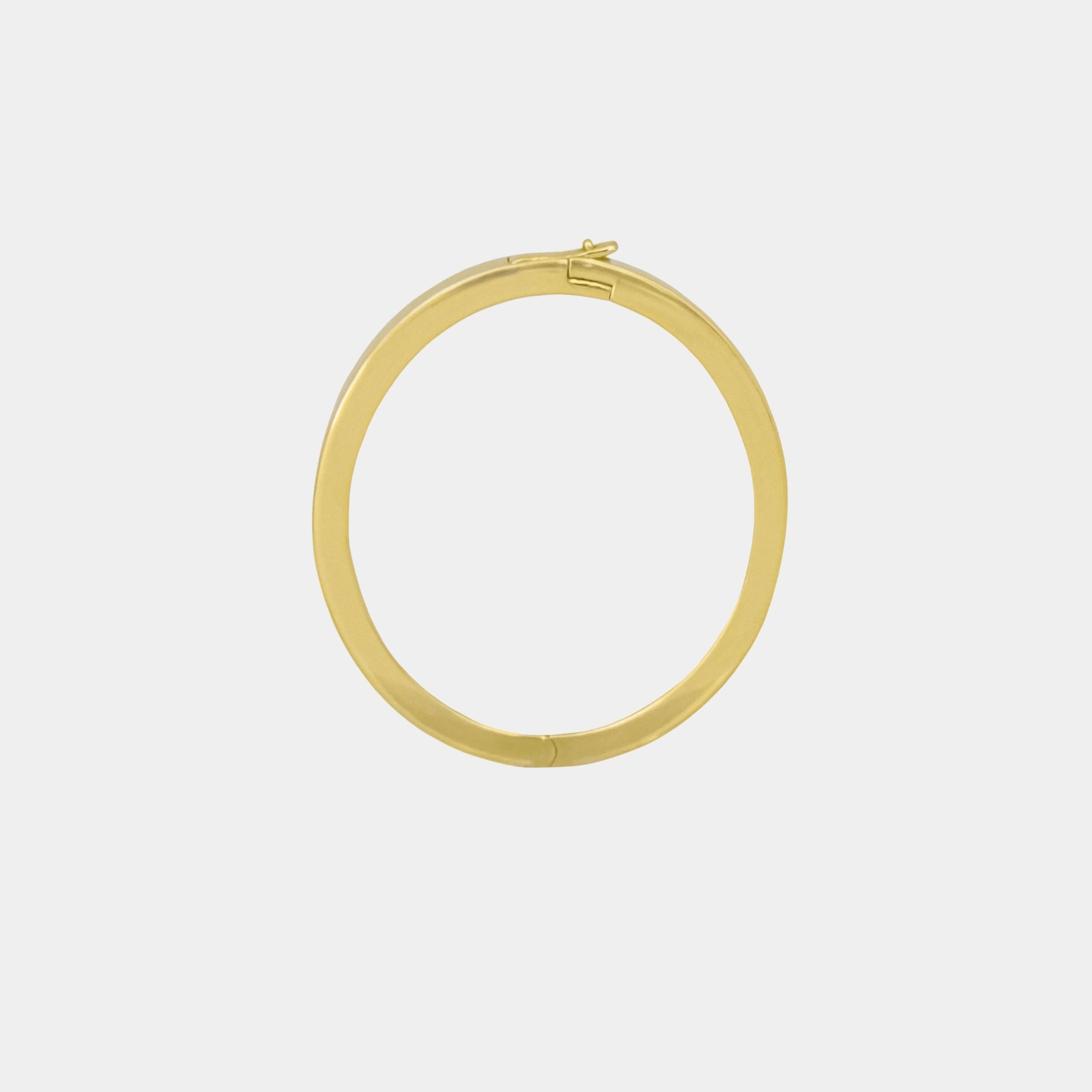 Ashna Mehta Bag Charm Extension Oval Ring, Yellow Gold, Front
