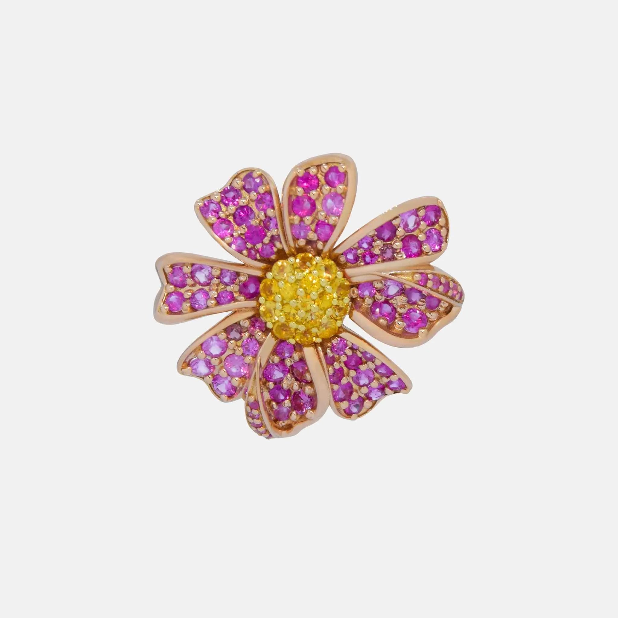 Ashna Mehta Daisy Flower Customized Bag Bijoux, Pink Sapphire