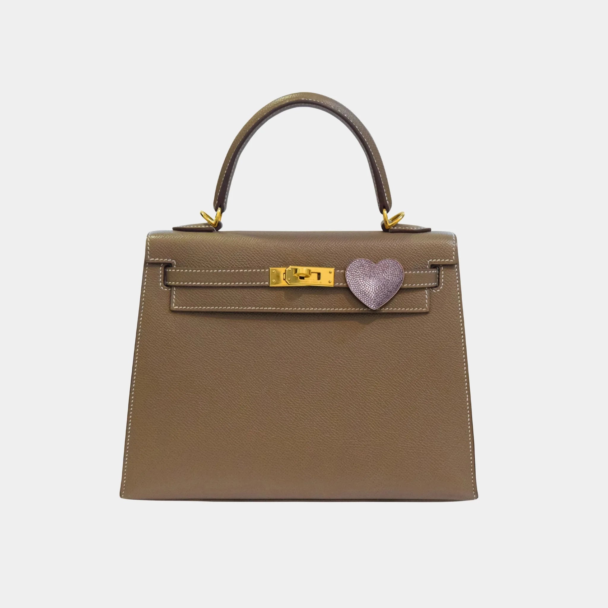 Ashna Mehta Fancy Pink Diamond Heart Customized Bag Bijoux, Attached