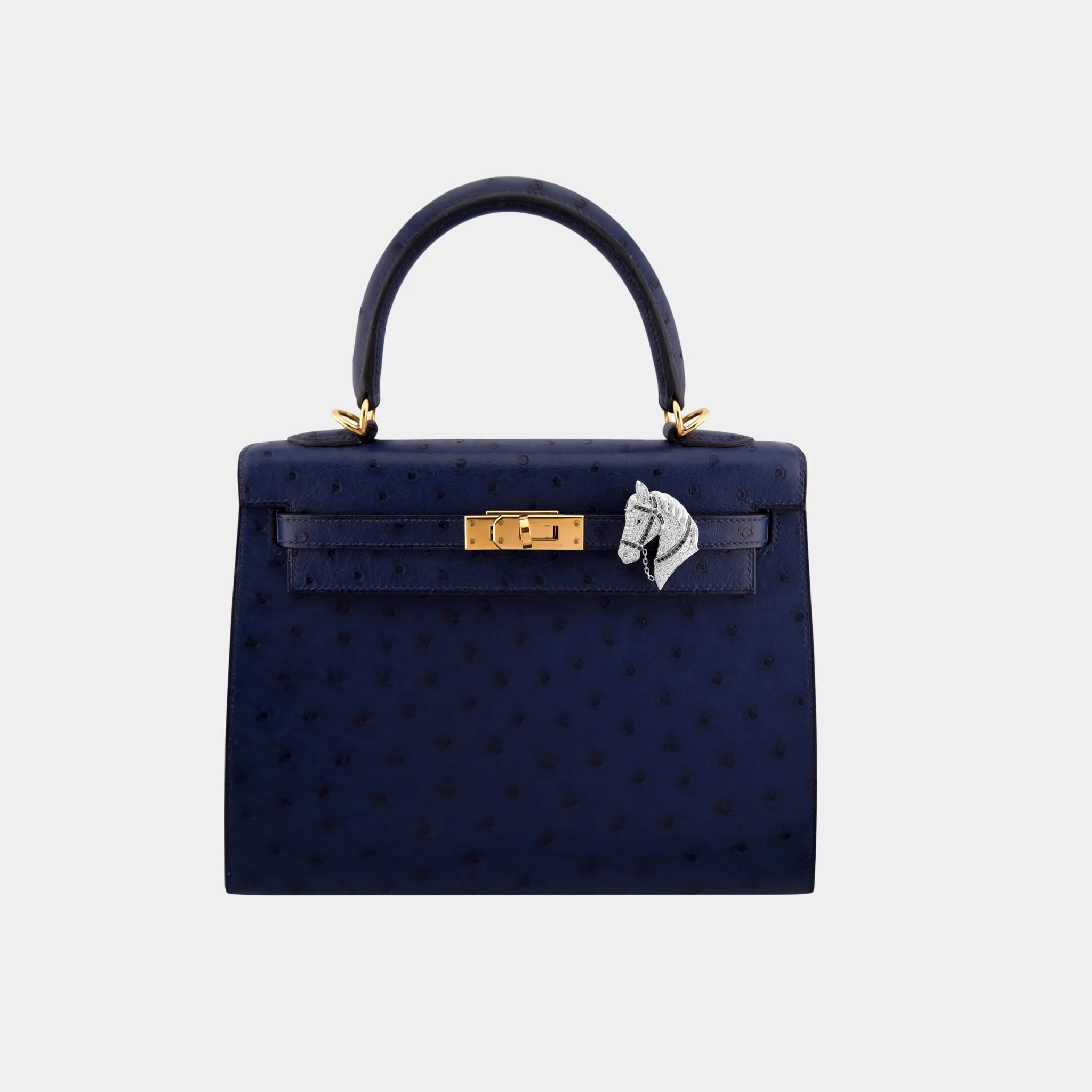 Ashna Mehta Horse Customized Bag Bijoux, White Gold, Diamond, Attached