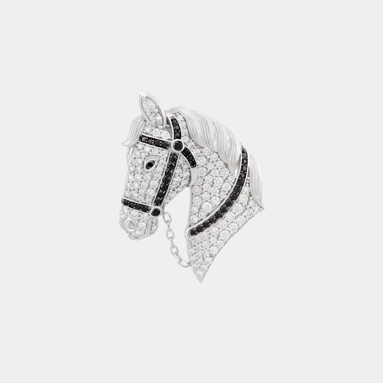 Ashna Mehta Horse Customized Bag Bijoux, White Gold, Diamond, Front