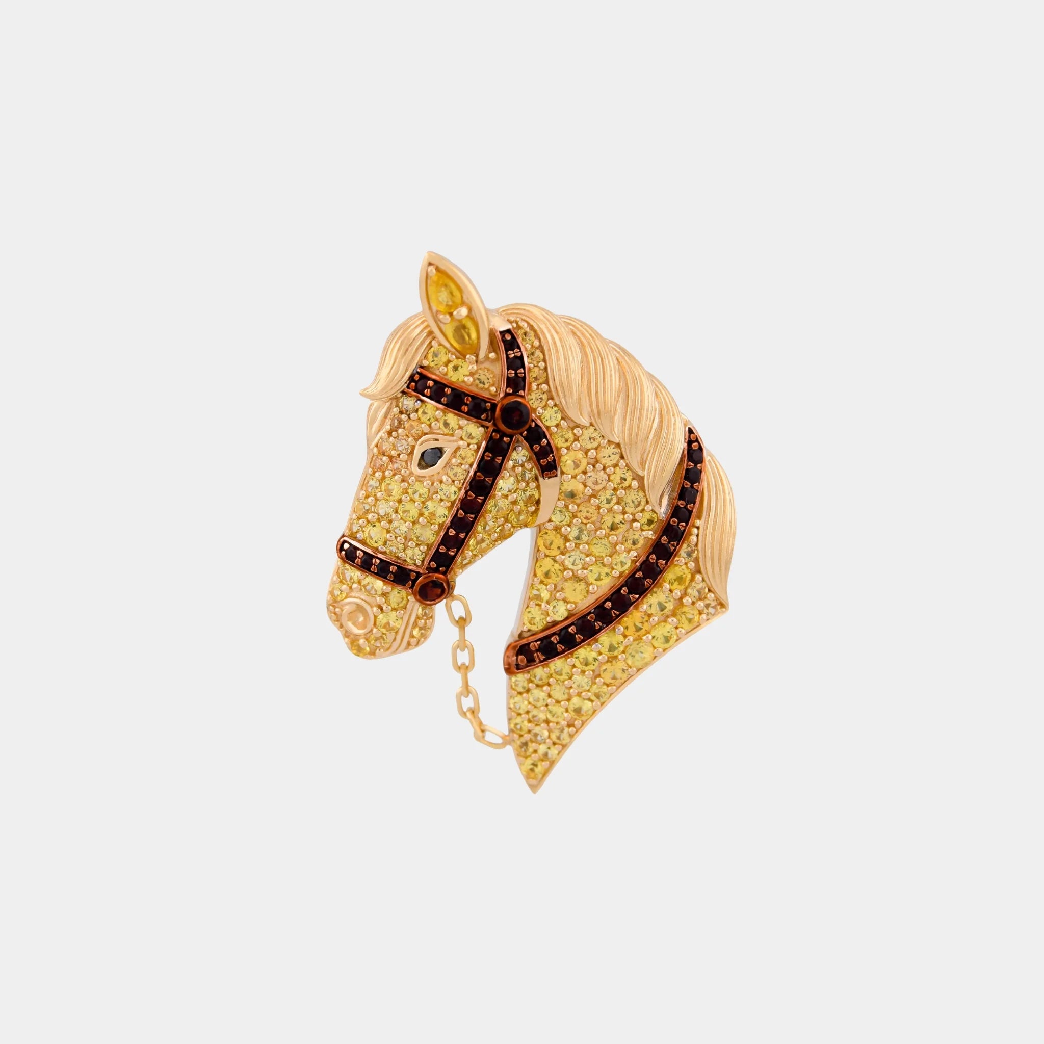 Ashna Mehta Horse Customized Bag Bijoux, Yellow Gold, Diamond, Front