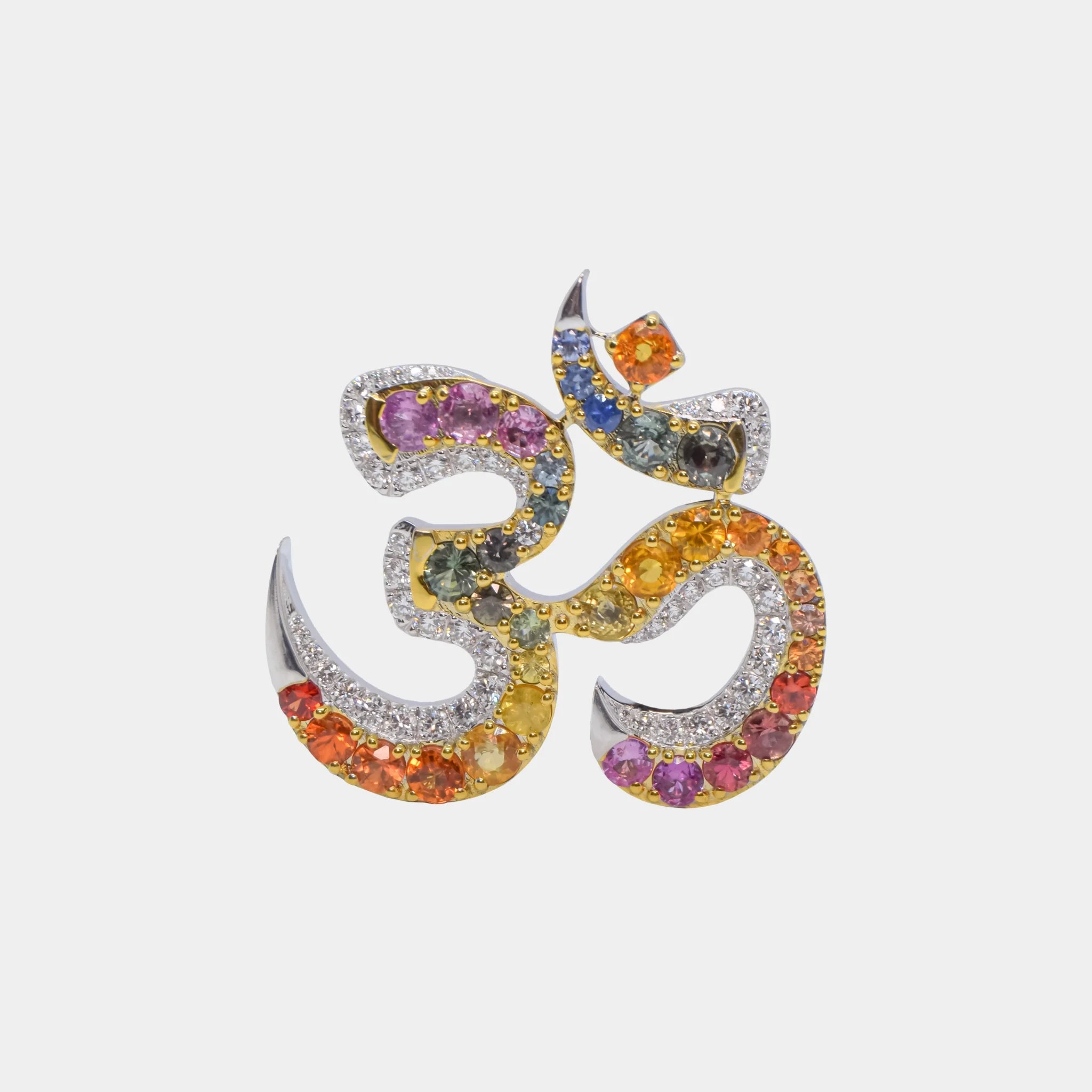 Ashna Mehta OM Multi-Colored Gemstone Customized Bag Bijoux, Front