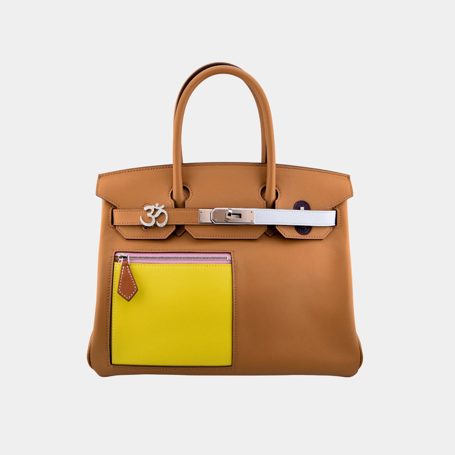 Ashna Mehta OM White Diamond Customized Bag Bijoux, Attached