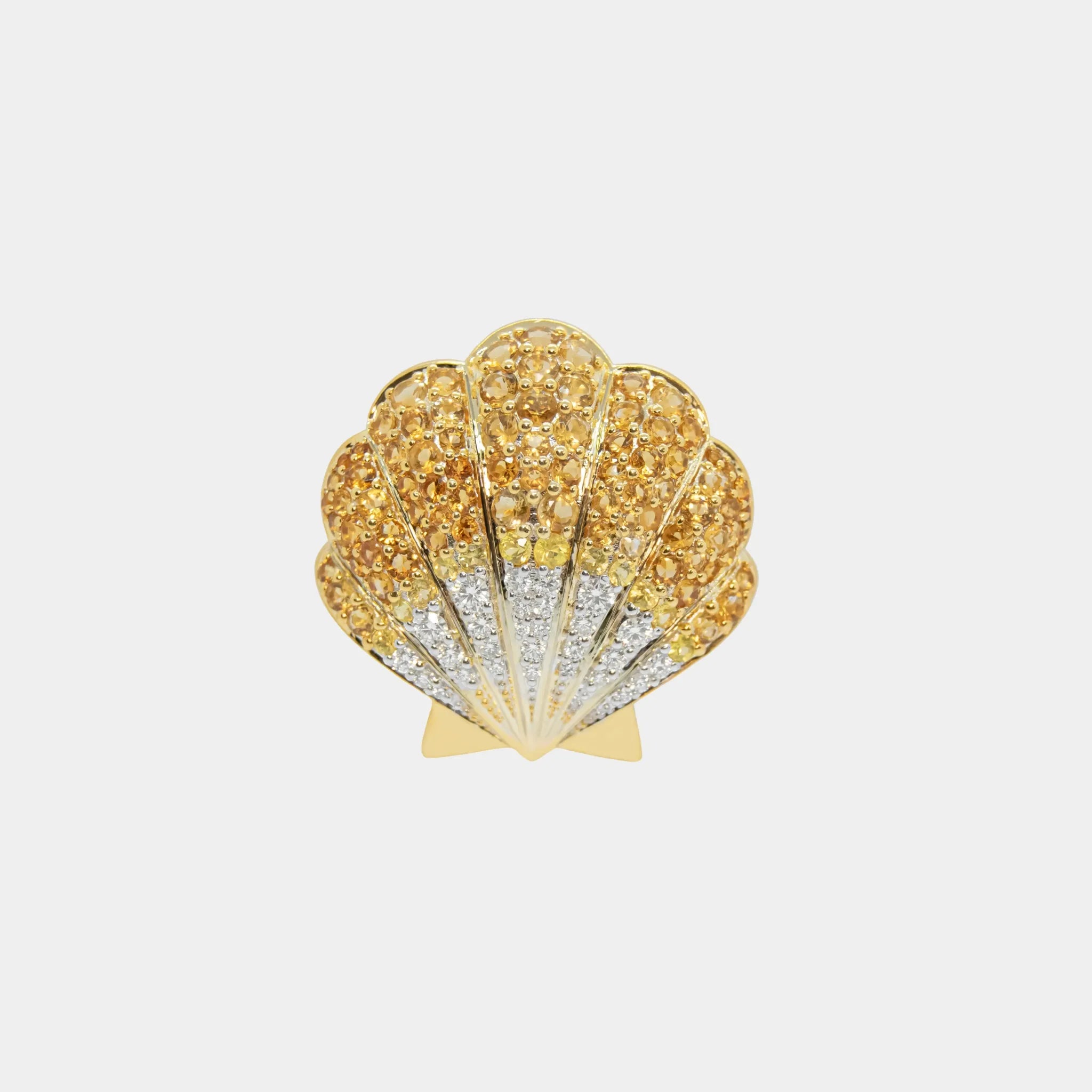 Ashna Mehta Seashell Customized Bag Bijoux, Yellow Sapphire, Citrine, Front