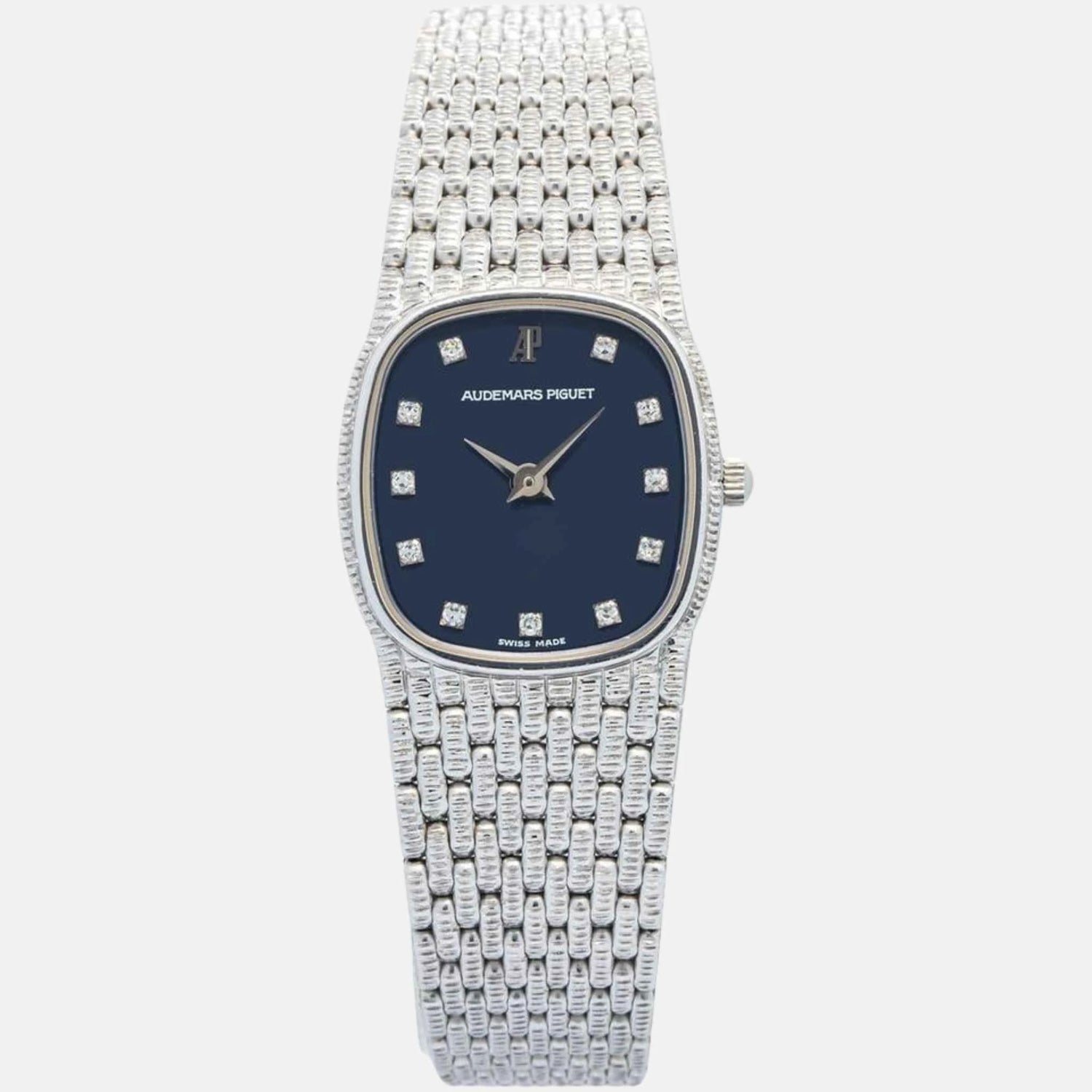 Cobra 18K White Gold Blue Diamond Dial
