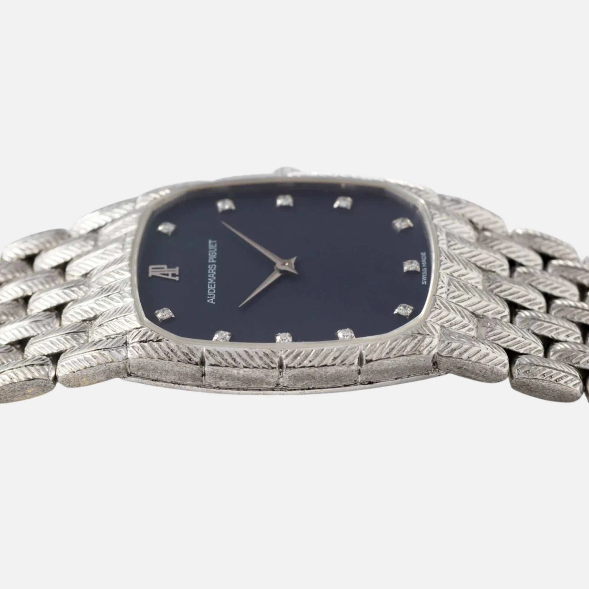 Cobra 18K White Gold Blue Diamond Dial
