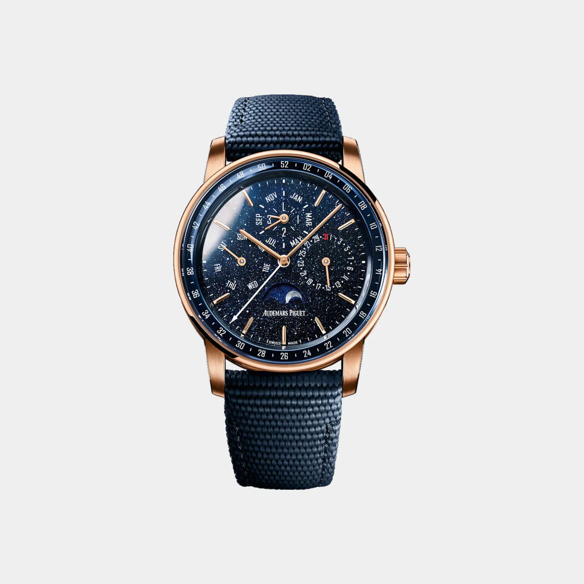 ساعة Audemars Piguet Code 11.59 Ref. 26394OR.OO.D027KB.01 بقرص Blue Aventurine مقاس 41 مم