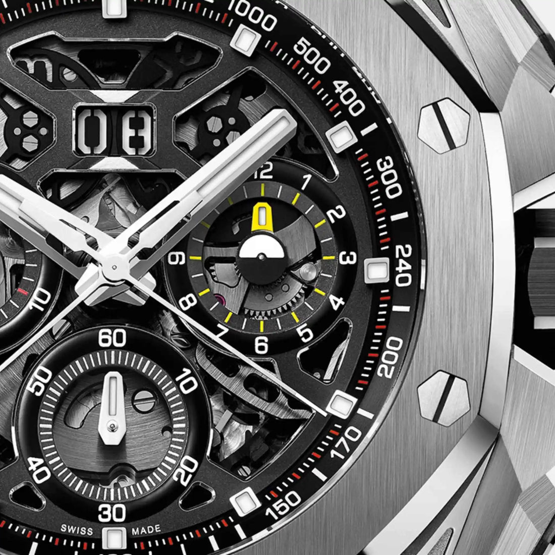 Audemars Piguet Royal Oak Concept كرونوغراف سبليت-سكندز Ref. 26650TI.OO.D013CA.01، لقطة مقرّبة