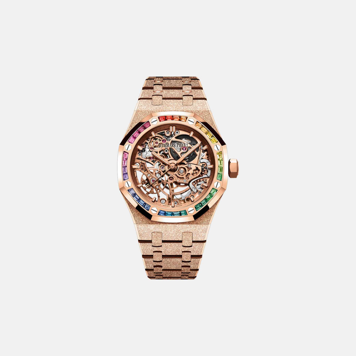 ساعة Audemars Piguet Royal Oak Frosted Gold Double Skeleton Balance Ref. 15468OR.YG.1259OR.01-B