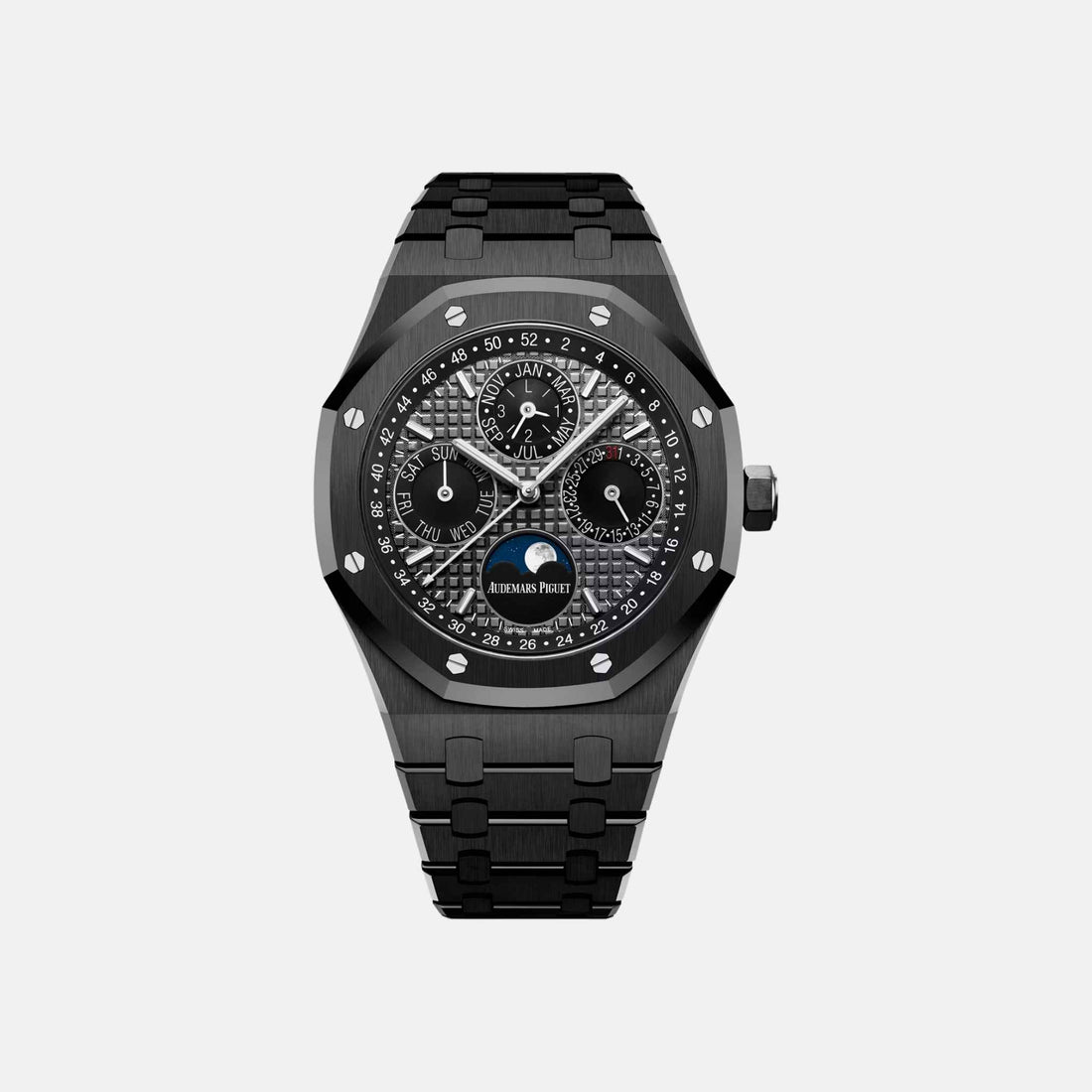 Audemars Piguet Royal Oak Perpetual Calendar Black Ceramic 41mm, Front View