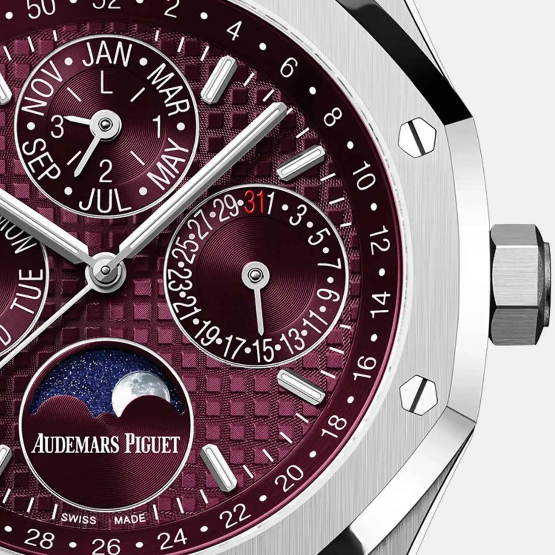Audemars Piguet Royal Oak تقويم دائم إصدار خاص Ref. 26574BC.OO.1220BC.01، لقطة مقرّبة