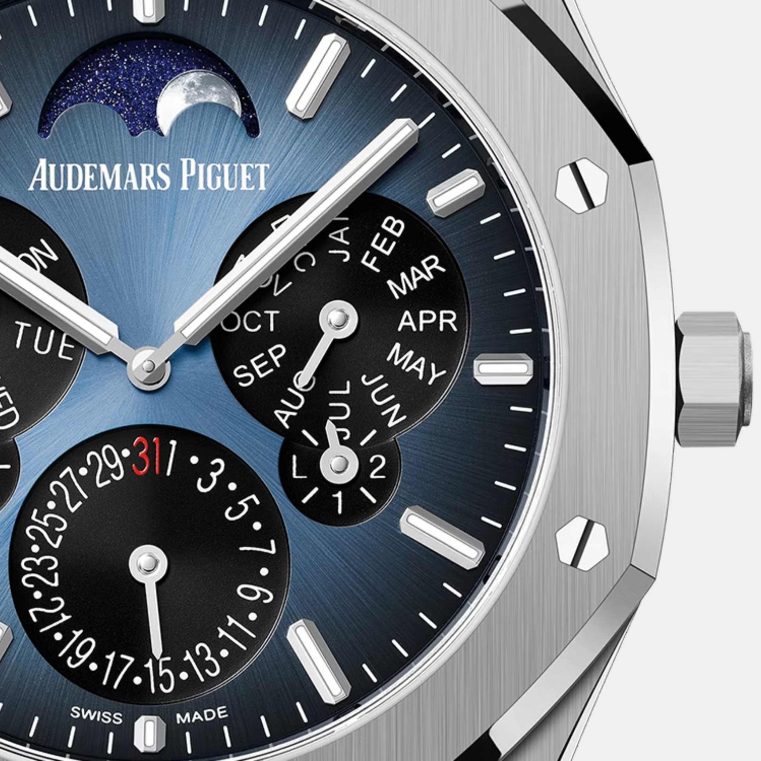 Audemars Piguet Royal Oak Perpetual Calendar Ultra-Thin Limited edition Ref. 26586TI.OO.1240TI.01, Closeup