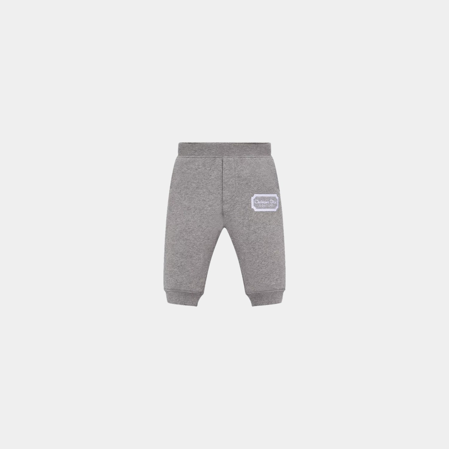 Dior Baby Christian Dior Couture Track Pants Cotton Fleece, Heathered Gray, Front