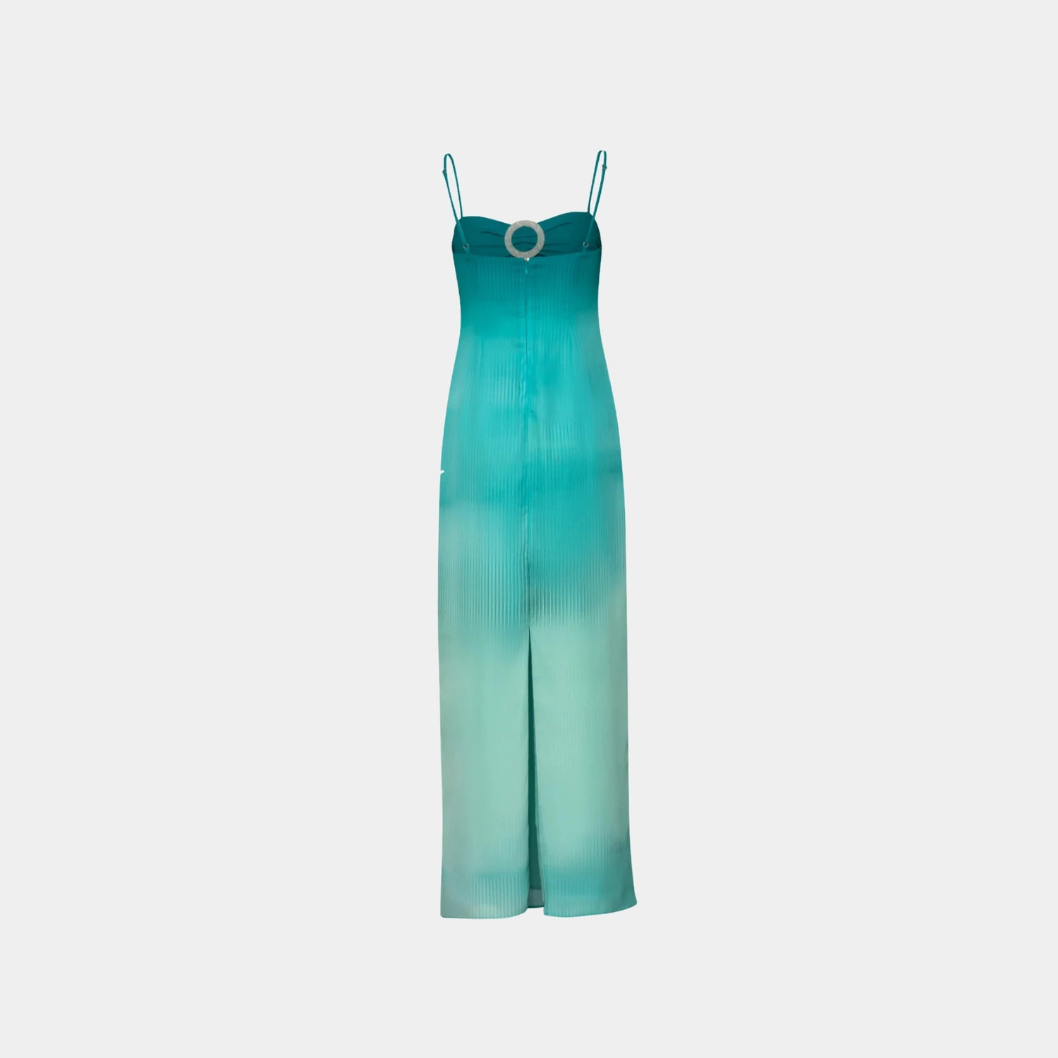 Baobab Aman Maxi Dress in Green Eden Chiffon, Back