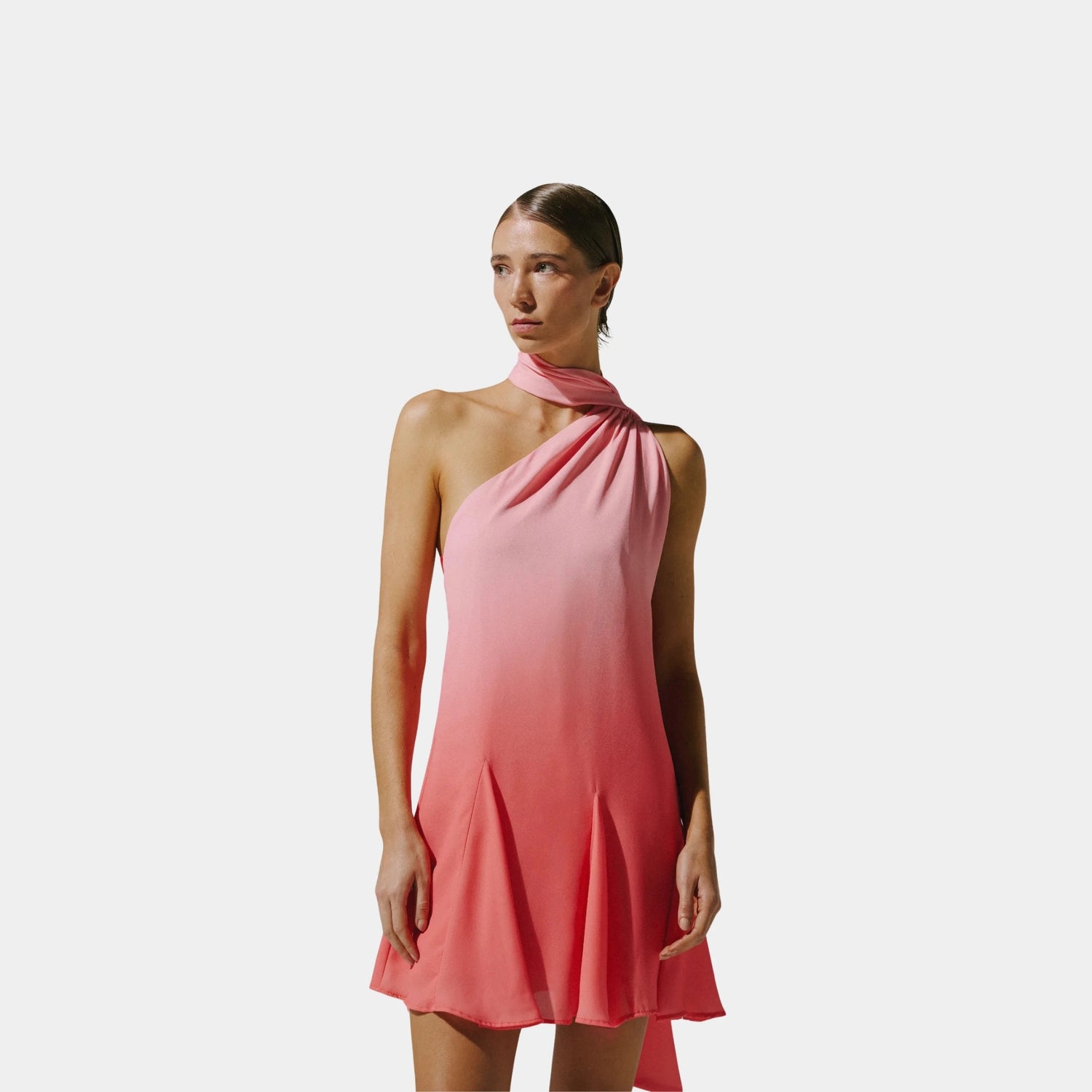 Baobab Ari Mini Dress, Coralina, Model