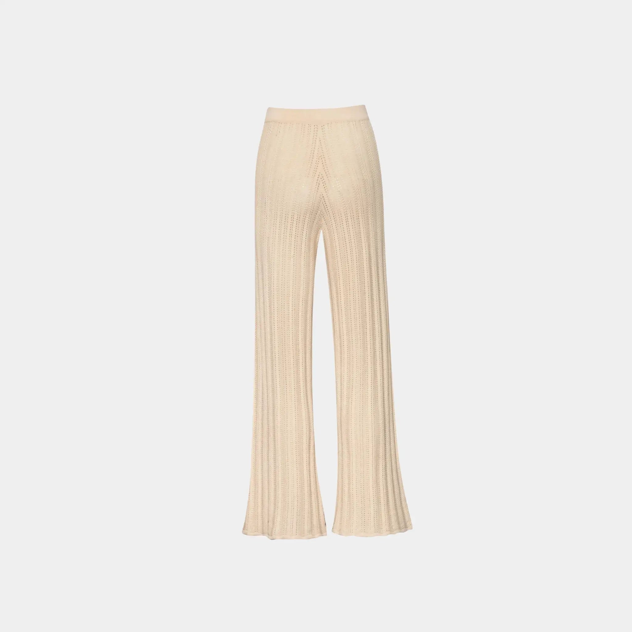 Baobab Clarissa Pants in Knit Fabric, Ivory, Back