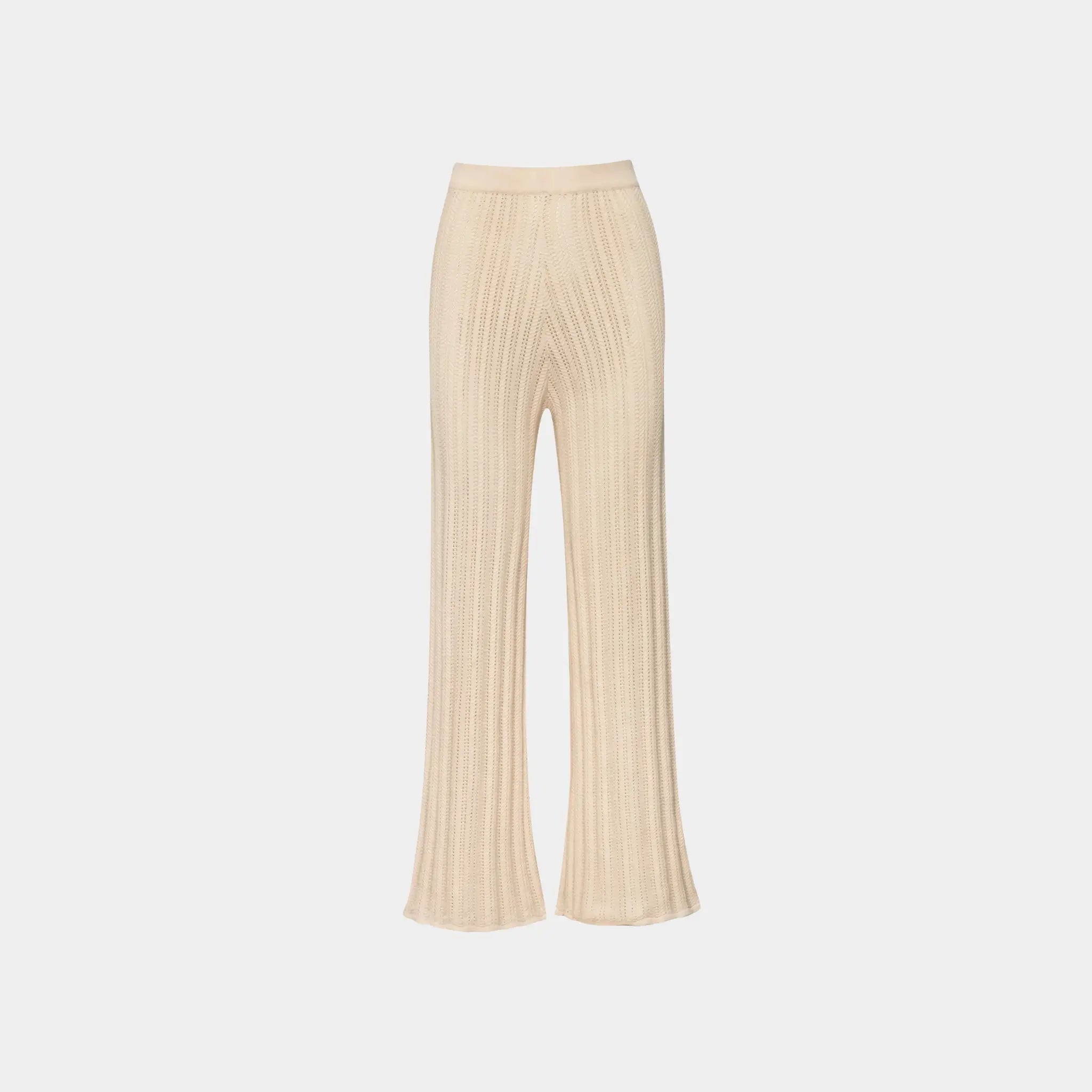 Baobab Clarissa Pants in Knit Fabric, Ivory, Front