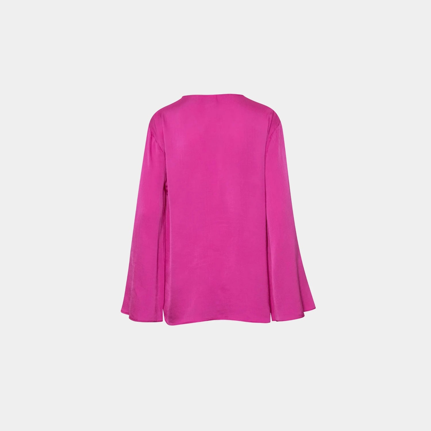 Baobab Coralina Blouse in Silk, Fuchsia, Back