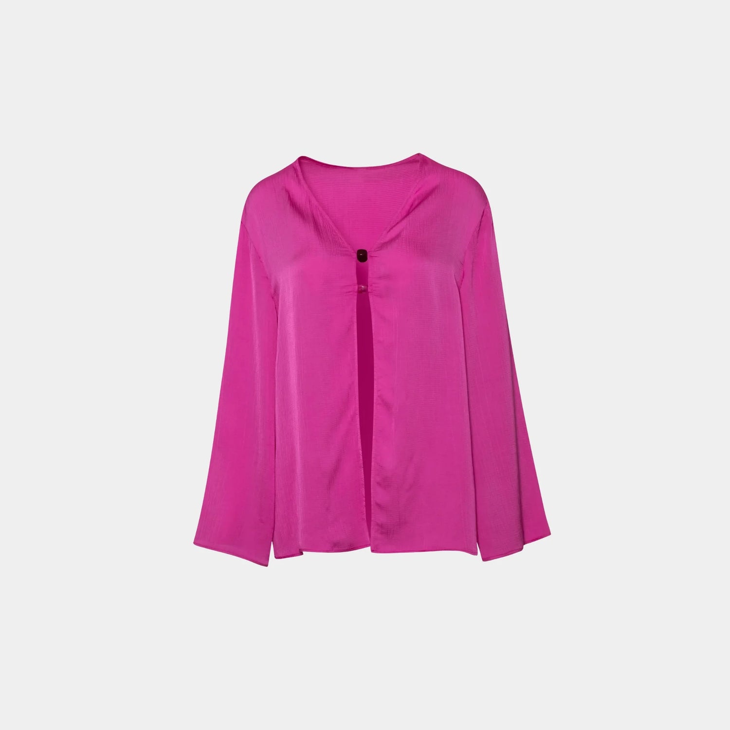 Baobab Coralina Blouse in Silk, Fuchsia, Front
