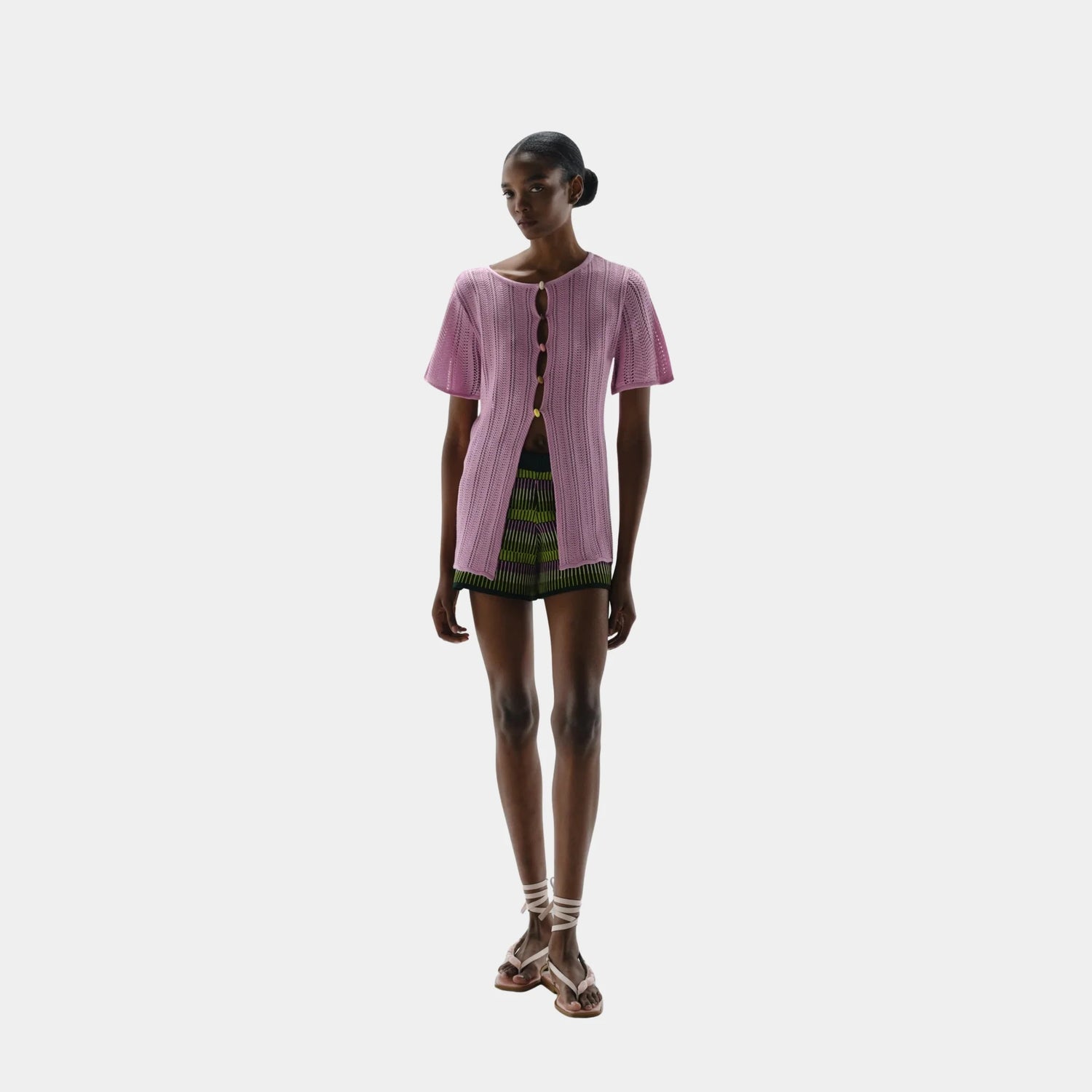 Baobab Corsica T-shirt, Cuarzo Rosado, Model, Front