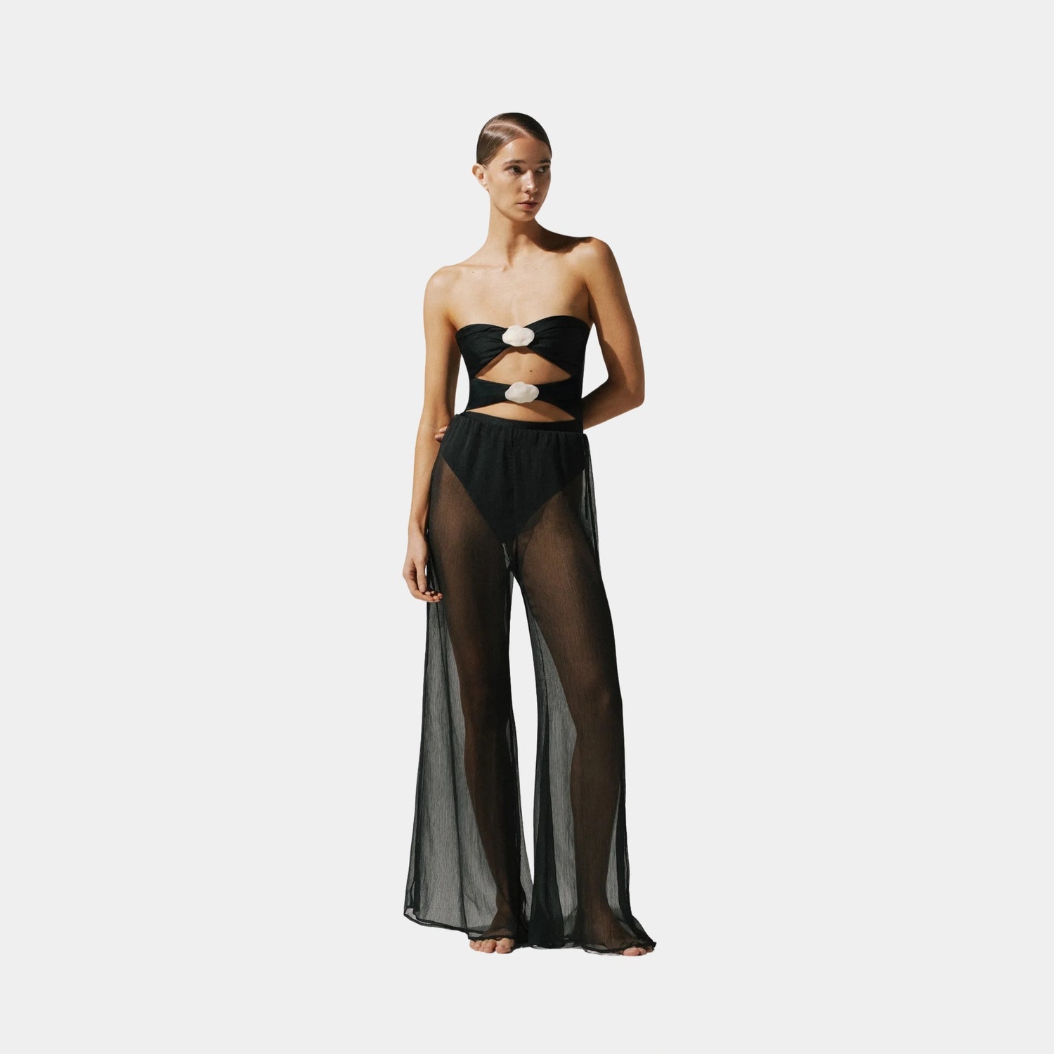 Baobab Gem Pants, Black, Model, Front
