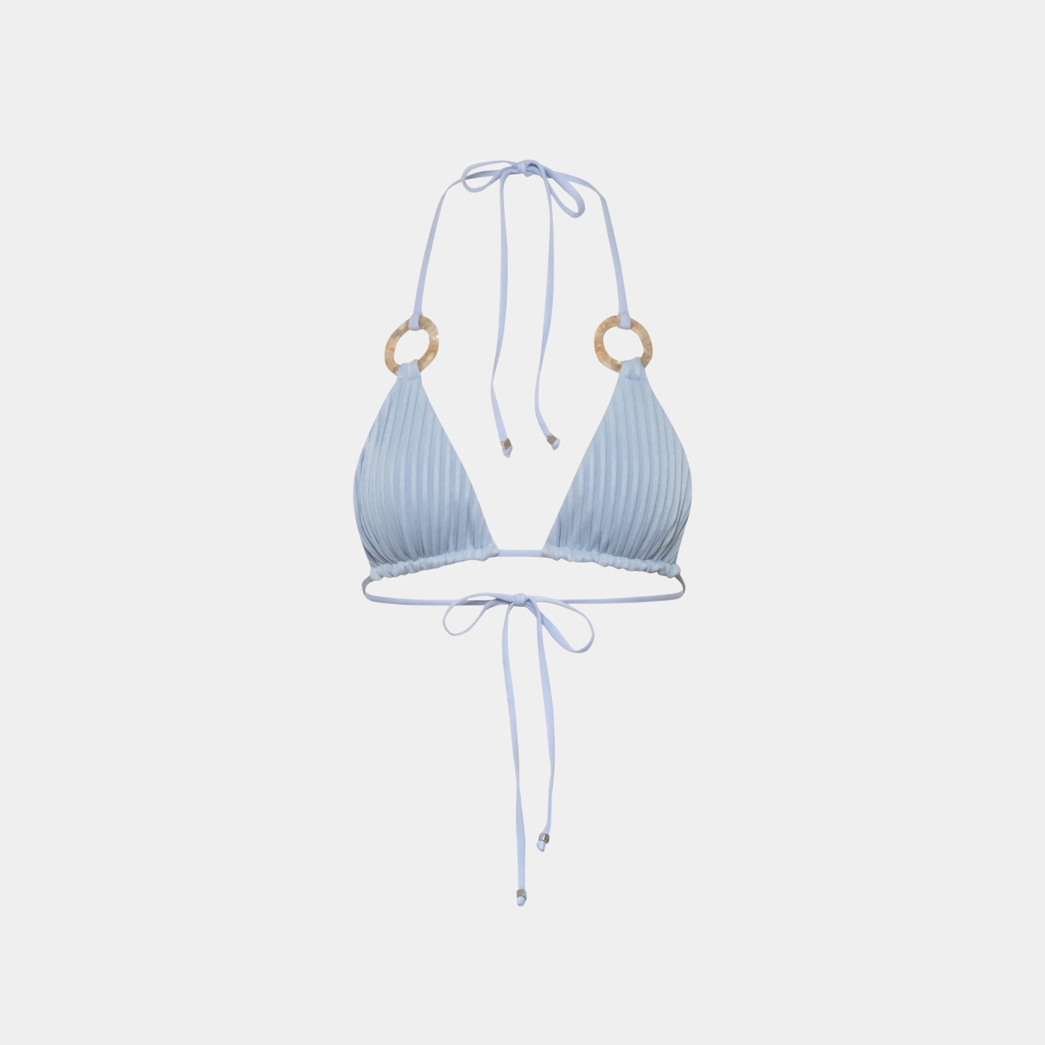 Baobab Kaia Bikini Top, Grey Blue, Front