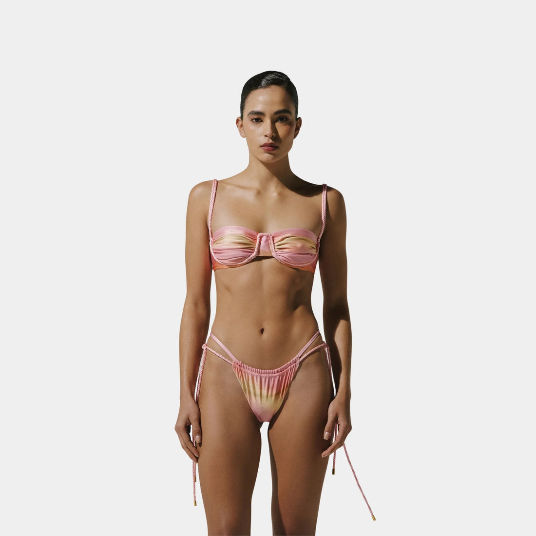 Baobab Lula Bikini Bottom, Coral Reef, Model, Front